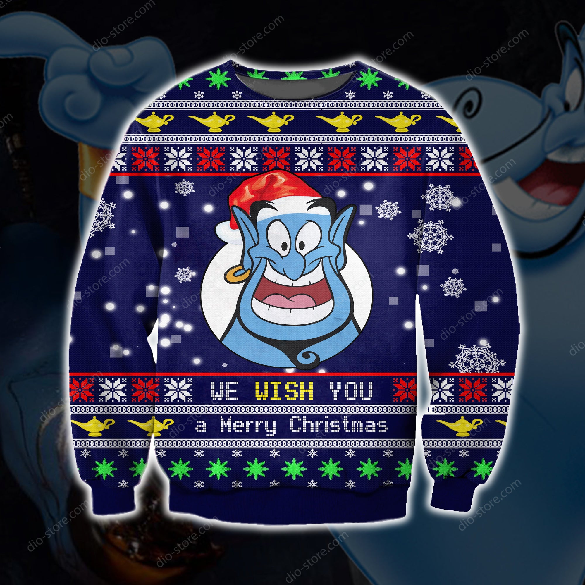 Genie Knitting Pattern 3D Print Ugly Sweater Hoodie All Over Printed Cint10545 Genie Knitting Pattern 3D Print Ugly Sweater Hoodie All Over Printed Cint10545