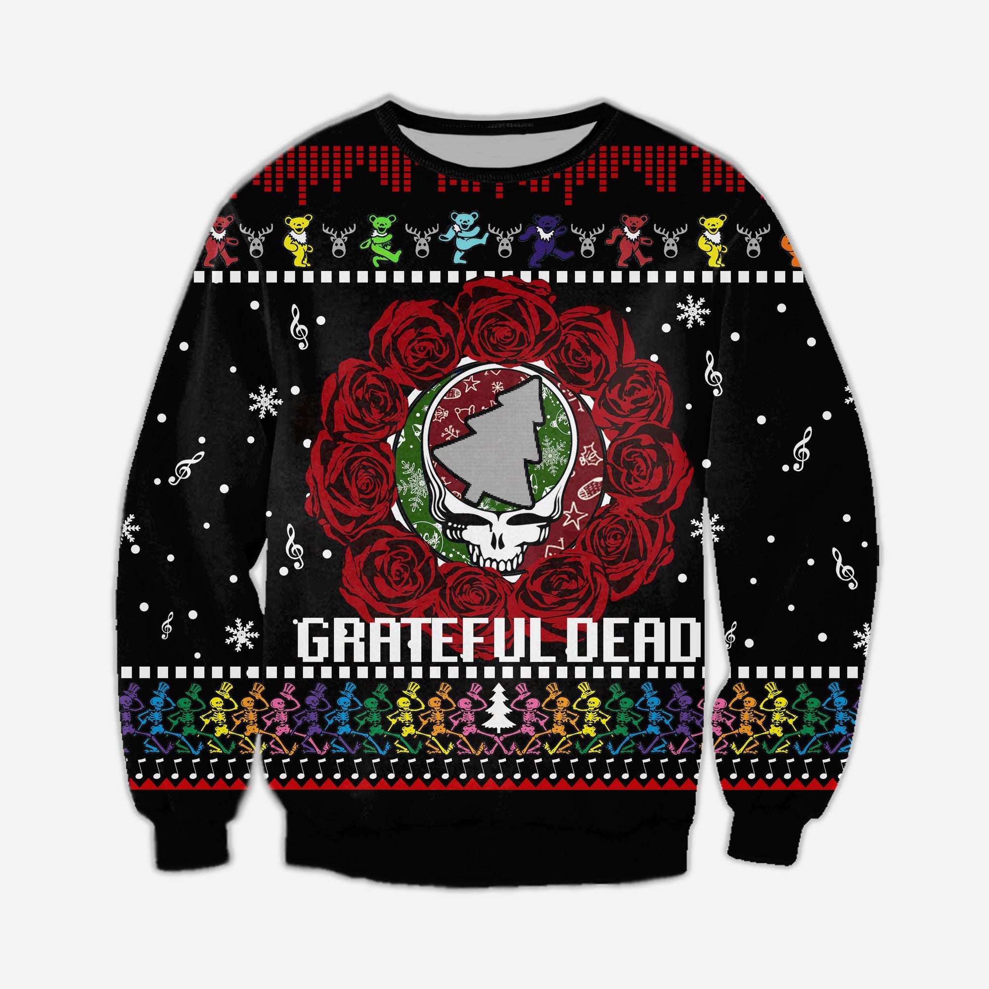 Grateful Dead Knitting Pattern 3D Print Ugly Sweater Hoodie All Over Printed Cint10502
