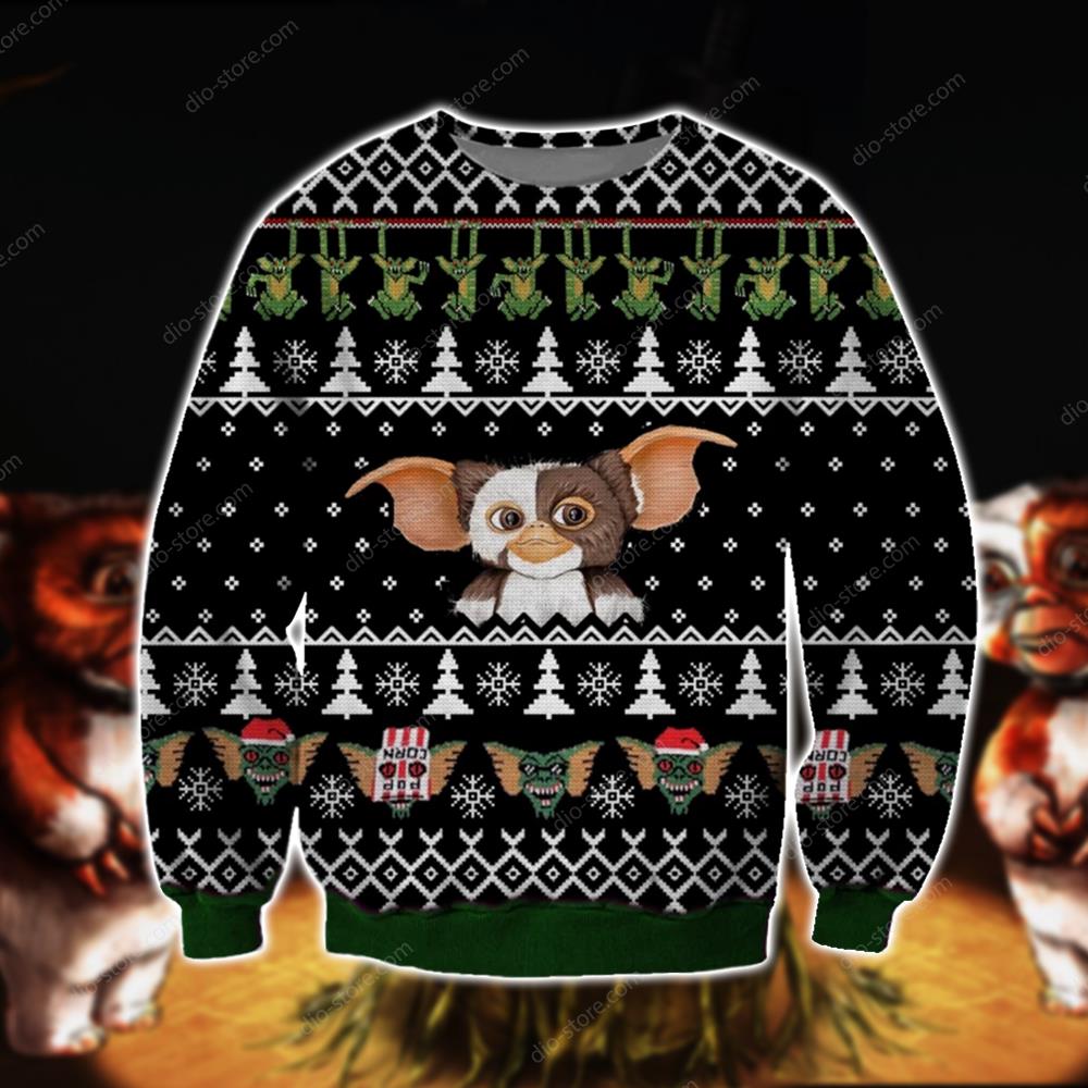 Gremlins Knitting Pattern 3D Print Ugly Christmas Sweater Hoodie All Over Printed Cint10631