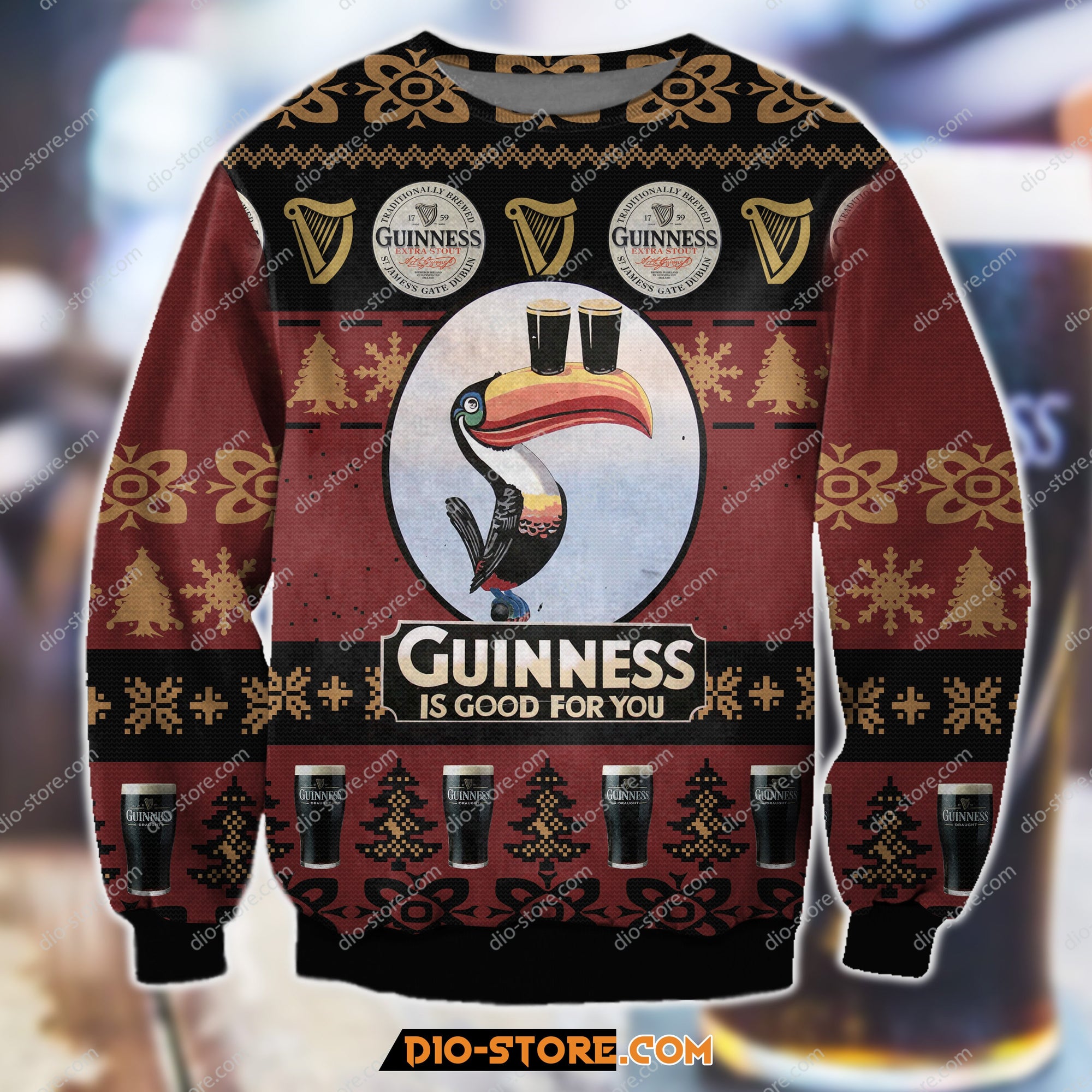 Guinness-Is Good For You Beer 1759 3D All Over Print Ugly Christmas Sweatshirt 1 Hoodie All Over Printed Cint10279