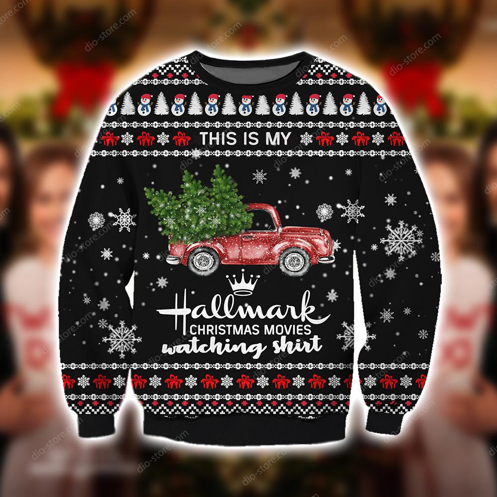 Hallmark Christmas Movies Knitting Pattern 3D Print Ugly Sweater Hoodie All Over Printed Cint10556