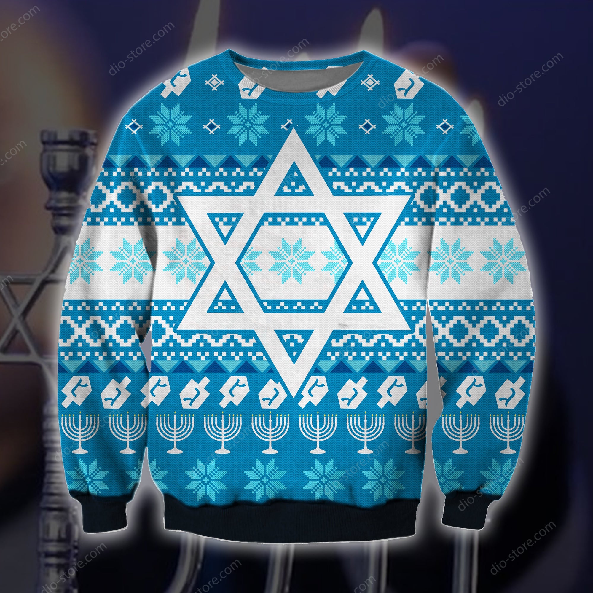 Hanukkah Knitting Pattern 3D Print Ugly Christmas Sweater Hoodie All Over Printed Cint10512