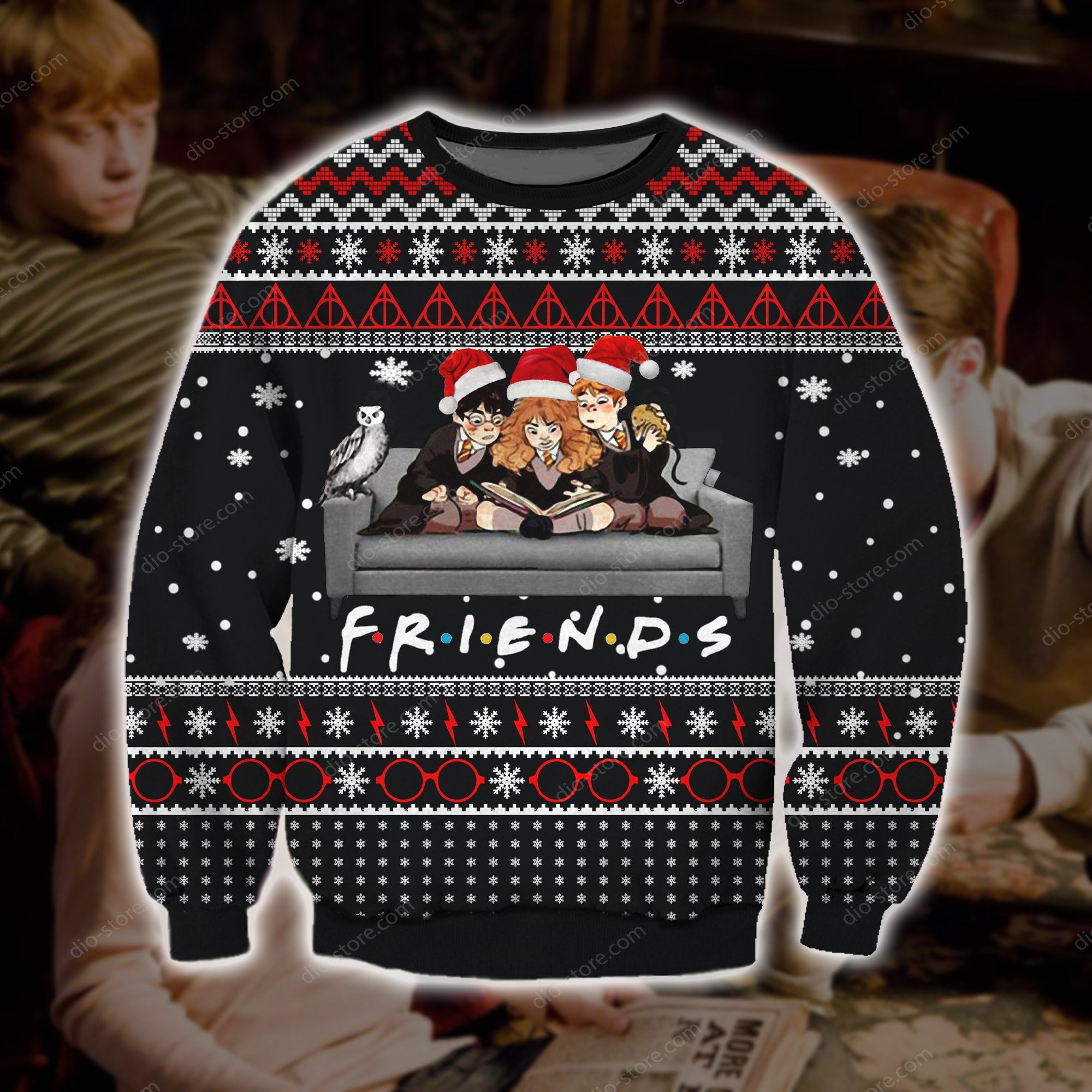 Harry Potter Knitting Pattern 3D Print Ugly Sweater Hoodie All Over Printed Cint10561