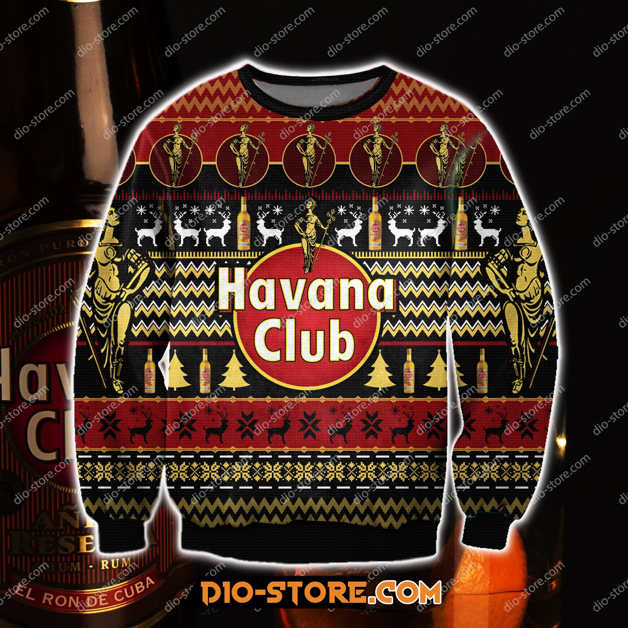 Havana Club Knitting Pattern 3D Print Ugly Sweatshirt Hoodie All Over Printed Cint10432 Havana Club Knitting Pattern 3D Print Ugly Sweatshirt Hoodie All Over Printed Cint10432