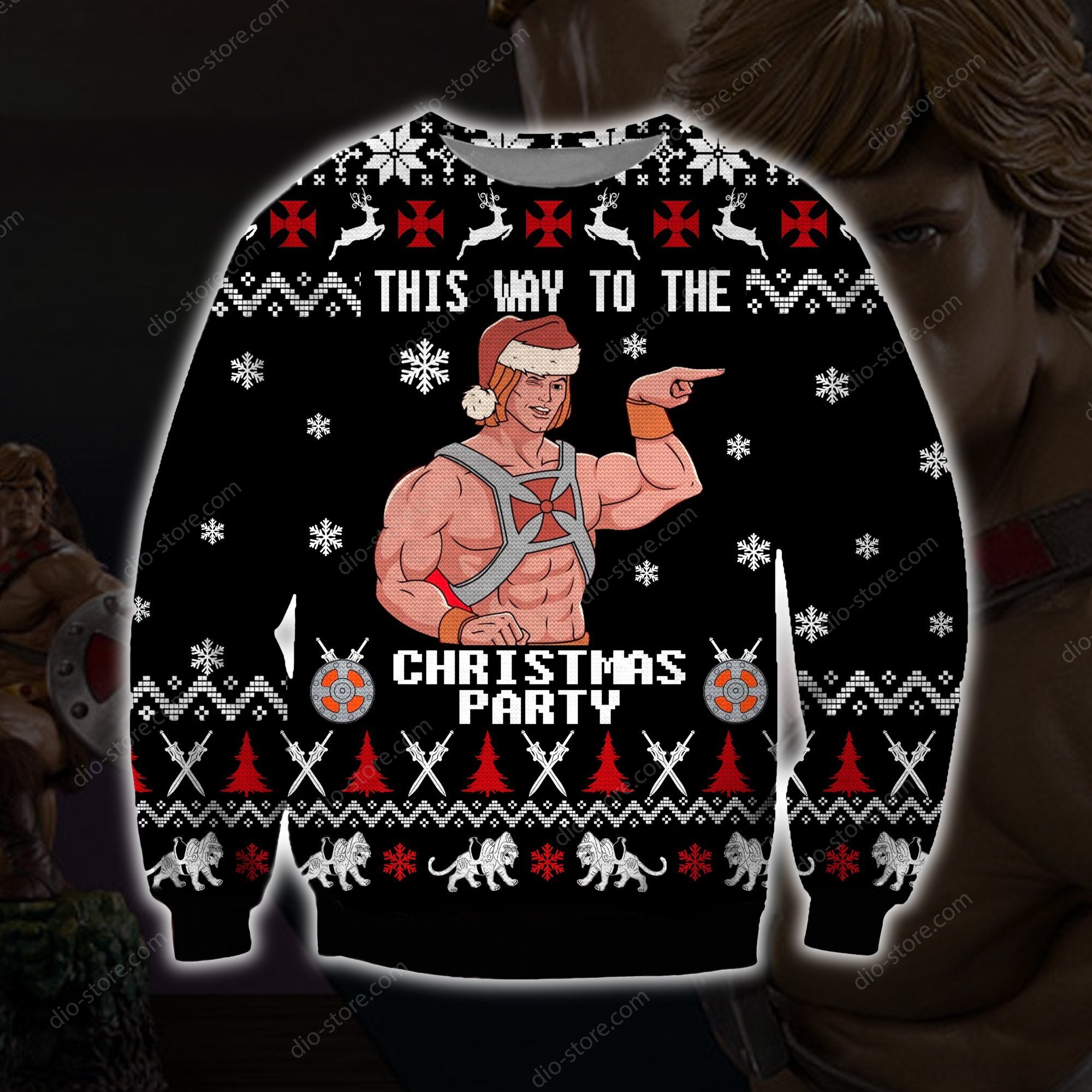 He-Man Knitting Pattern 3D Print Ugly Christmas Sweater Hoodie All Over Printed Cint10582