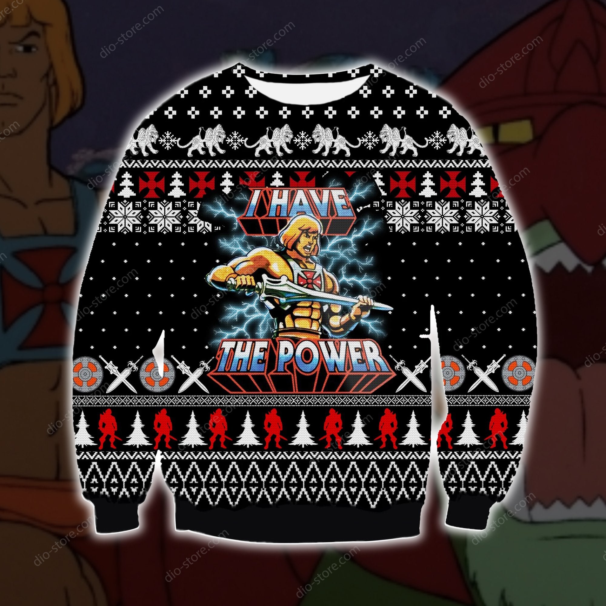 He-Man Knitting Pattern 3D Print Ugly Christmas Sweater Hoodie All Over Printed Cint10584