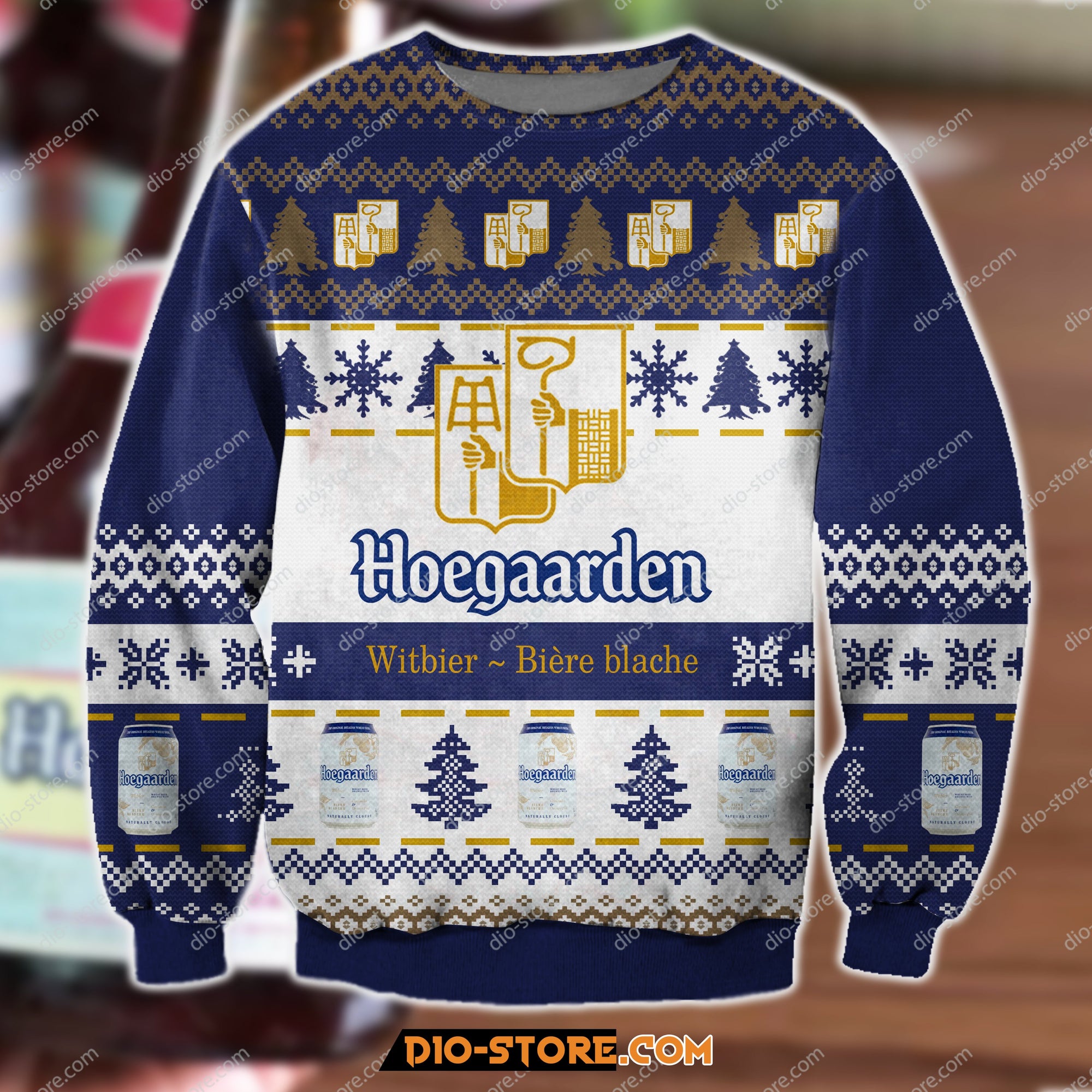 Hoegaarden White Knitting Pattern 3D Print Ugly Christmas Sweatshirt Hoodie All Over Printed Cint10278