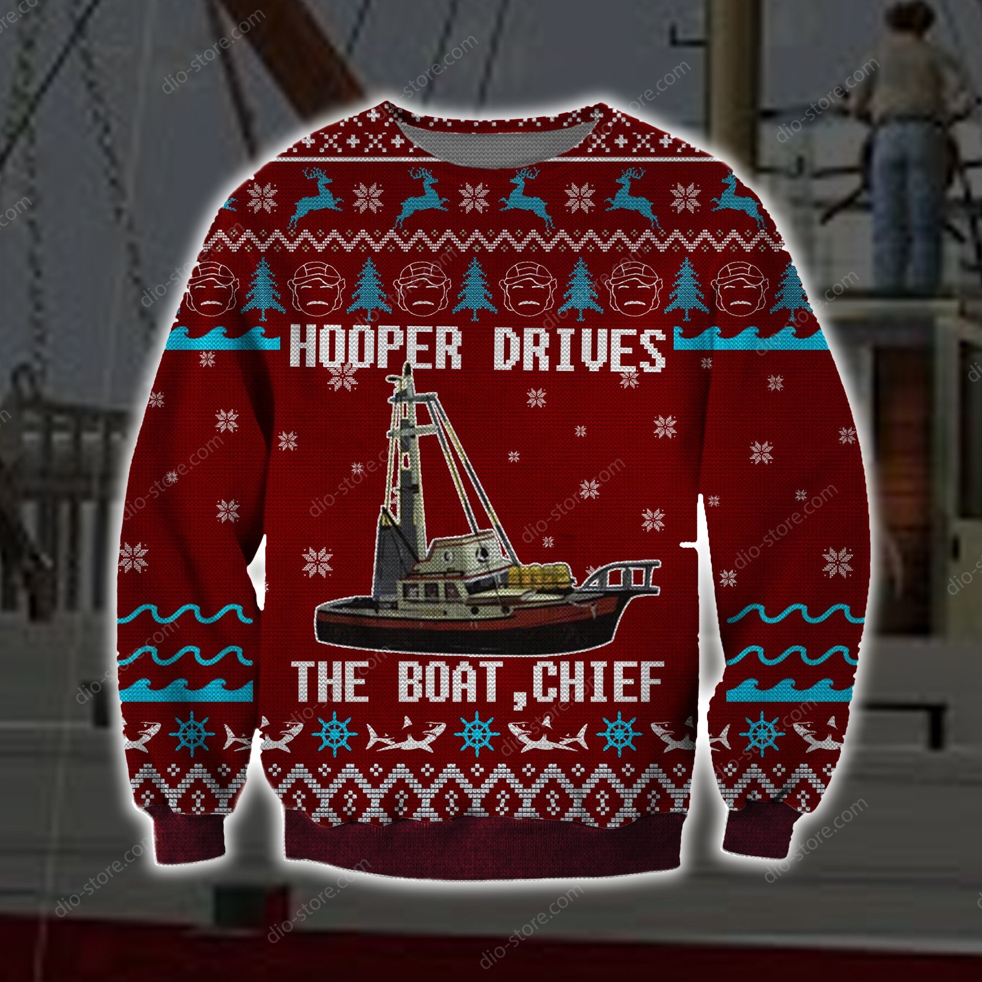 Hooper Drives Knitting Pattern 3D Print Ugly Christmas Sweater Hoodie All Over Printed Cint10643 Hooper Drives Knitting Pattern 3D Print Ugly Christmas Sweater Hoodie All Over Printed Cint10643