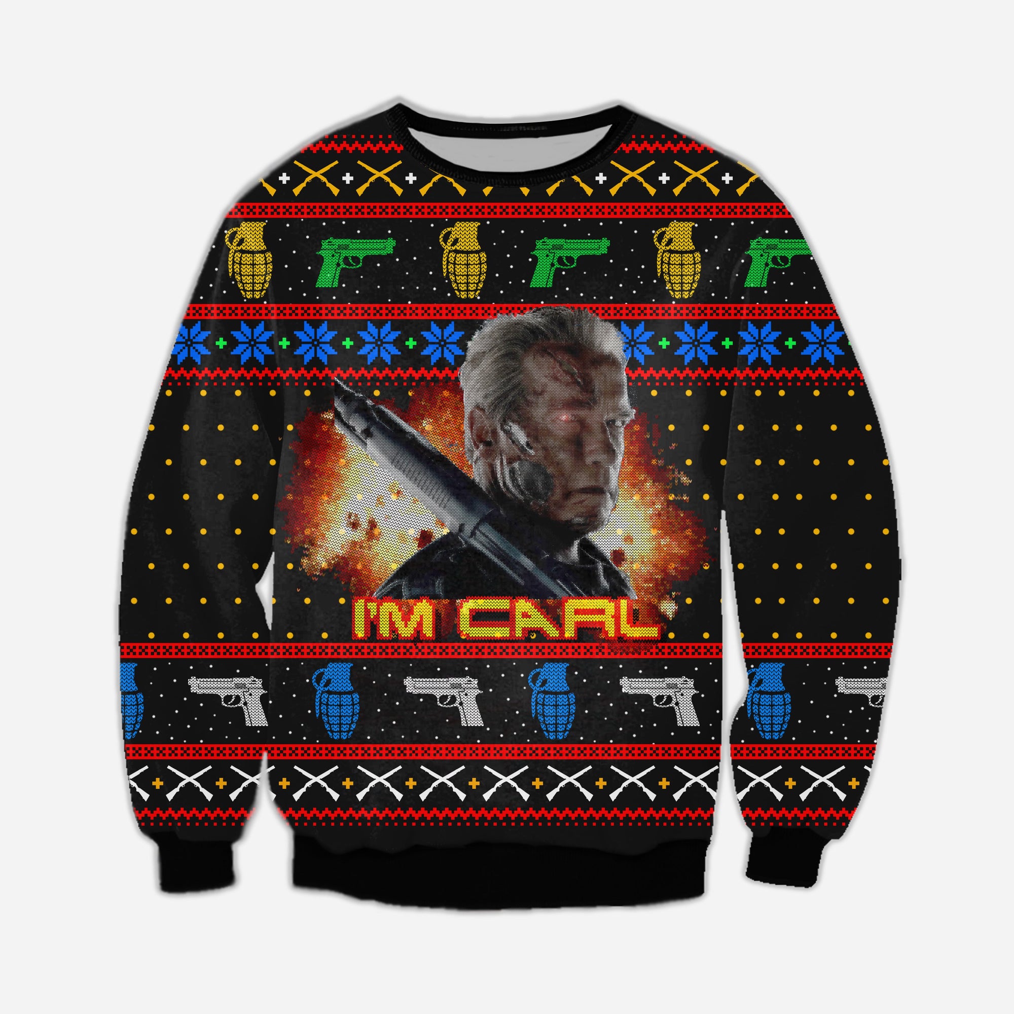 Im Carl Knitting Pattern 3D Print Ugly Sweater Hoodie All Over Printed Cint10570 Im Carl Knitting Pattern 3D Print Ugly Sweater Hoodie All Over Printed Cint10570