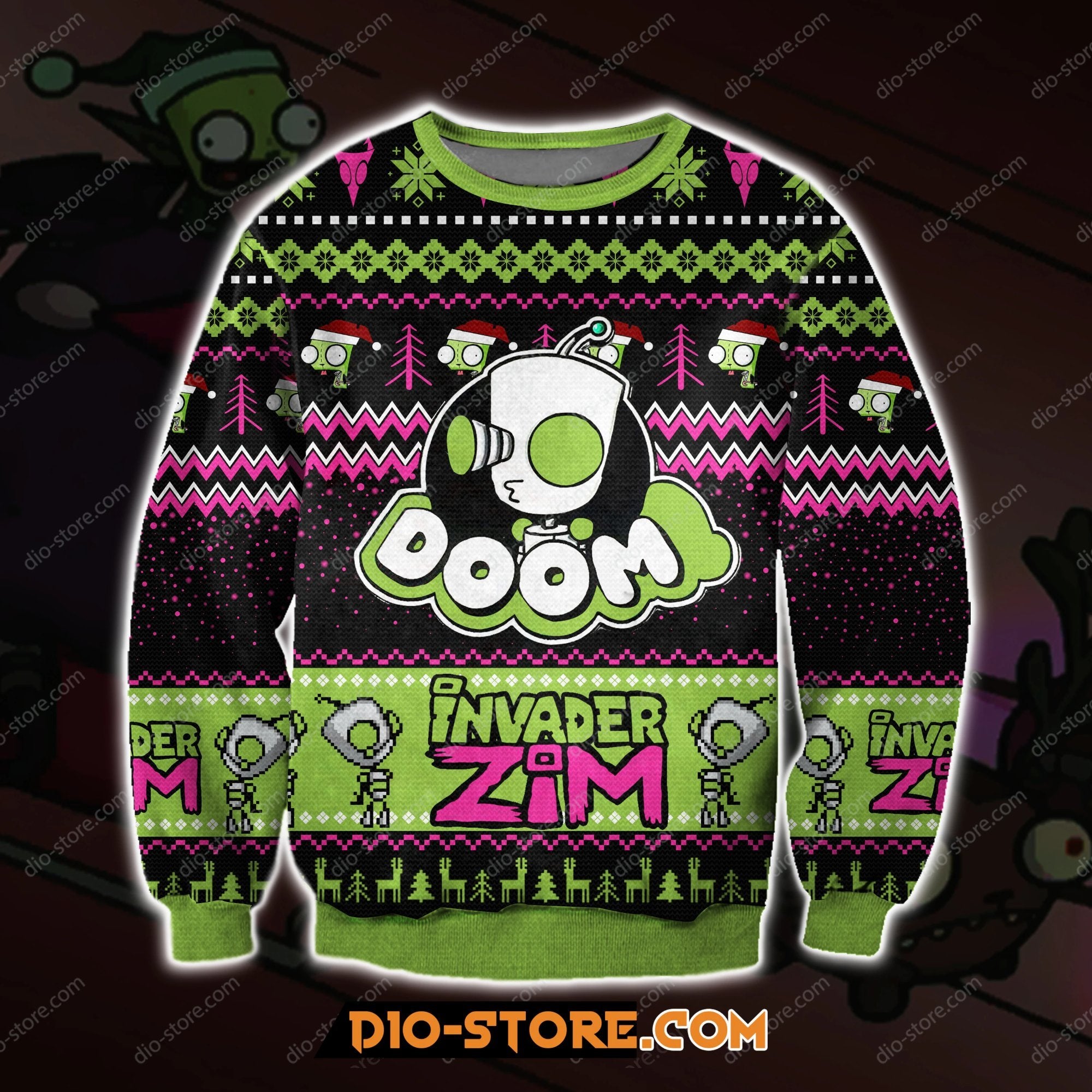 Invader Zim 3D Print Ugly Christmas Sweatshirt Hoodie All Over Printed Cint10047