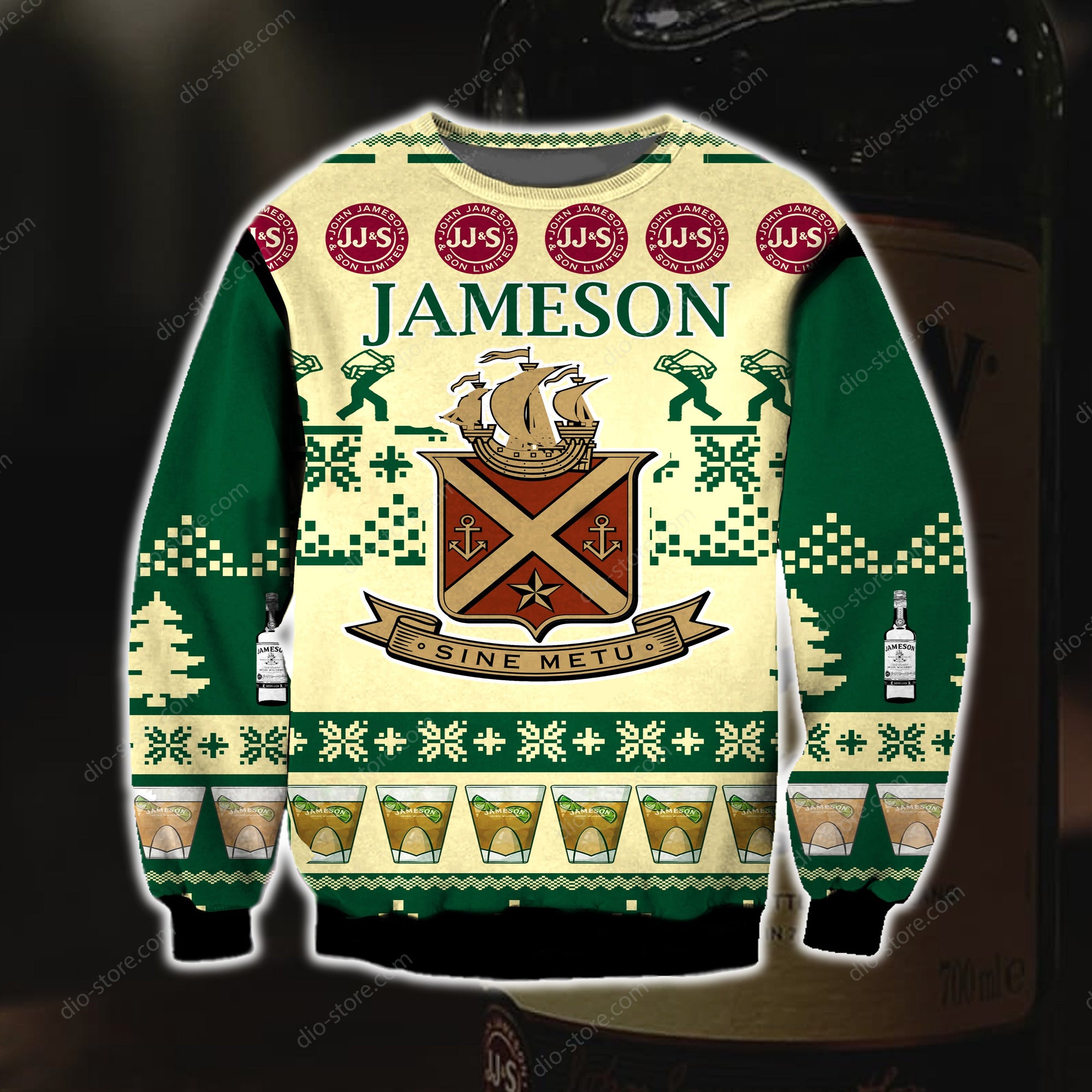 Jameson Irish Whiskey Knitting Pattern 3D Print Ugly Sweater Hoodie All Over Printed Cint10491 Jameson Irish Whiskey Knitting Pattern 3D Print Ugly Sweater Hoodie All Over Printed Cint10491