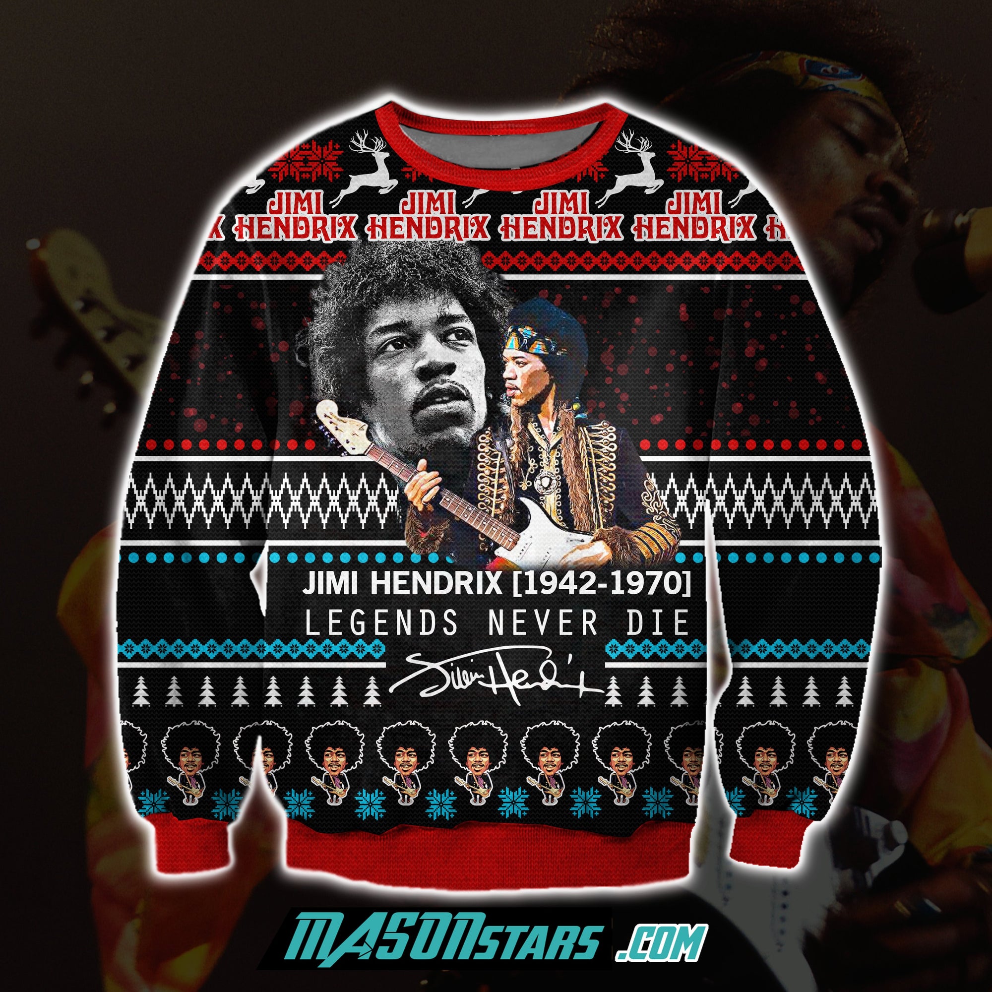 Jimi Hendrix 3D Print Ugly Christmas Sweatshirt Hoodie All Over Printed Cint10002 Jimi Hendrix 3D Print Ugly Christmas Sweatshirt Hoodie All Over Printed Cint10002