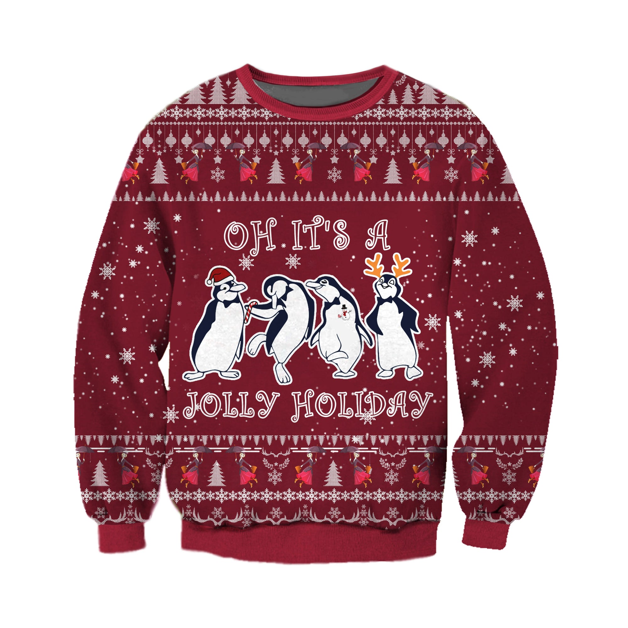 Jolly Holiday Knitting Pattern 3D Print Ugly Sweater Hoodie All Over Printed Cint10516
