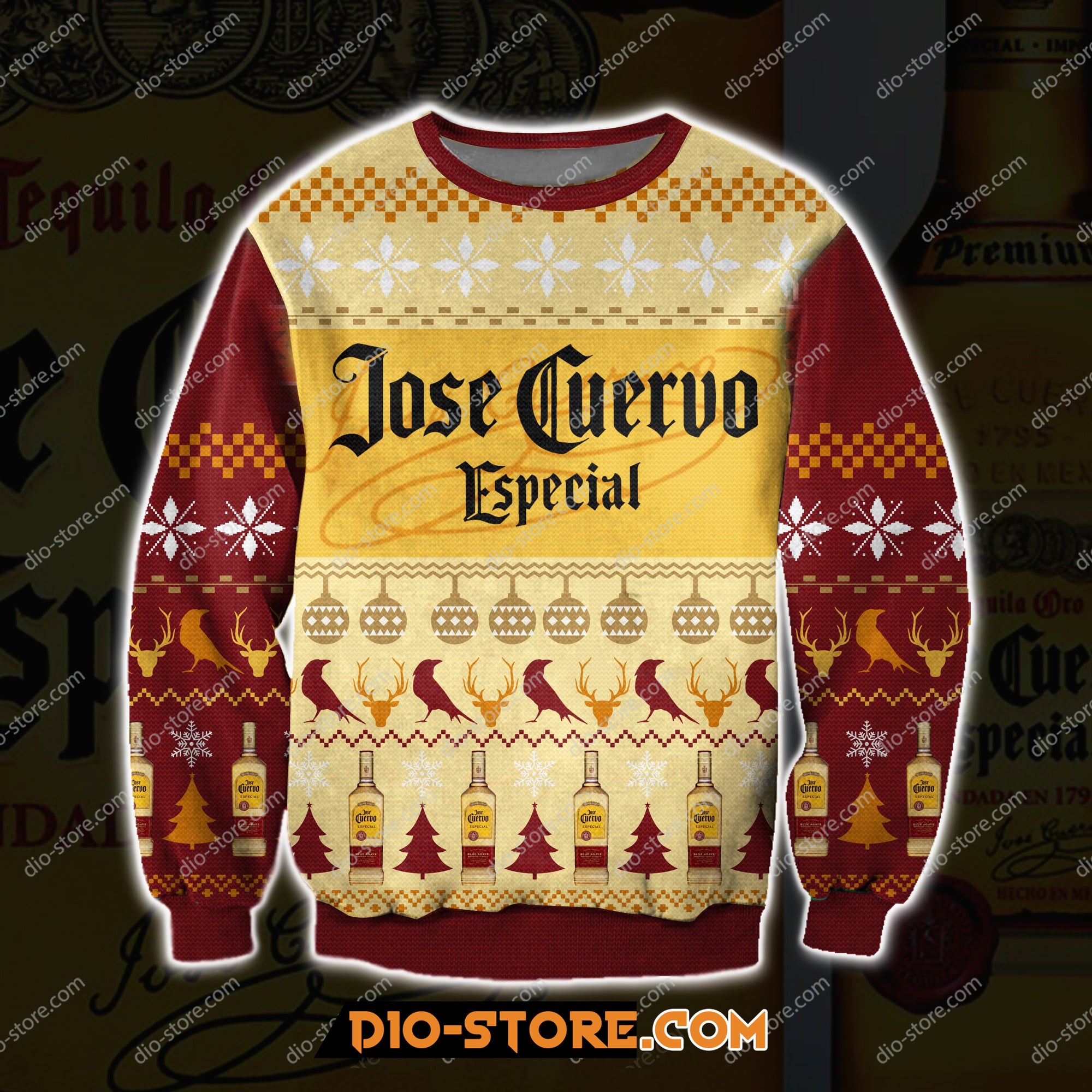 Jose Cuervo Especial Tequila Knitting Pattern 3D Print Ugly Sweater Hoodie All Over Printed Cint10438 Jose Cuervo Especial Tequila Knitting Pattern 3D Print Ugly Sweater Hoodie All Over Printed Cint10438