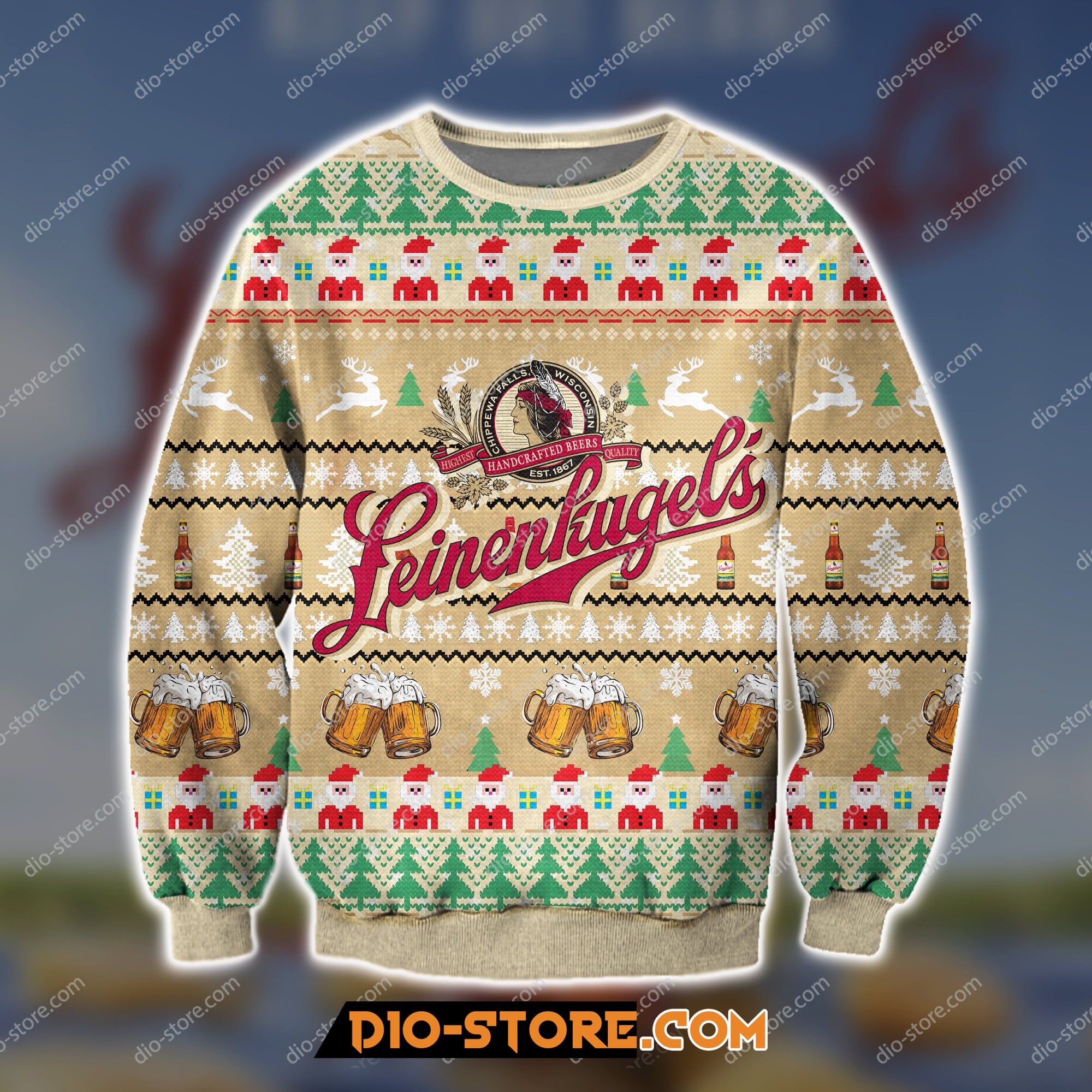 Leinenkugels Beer Knitting Pattern 3D Print Ugly Sweatshirt Hoodie All Over Printed Cint10410