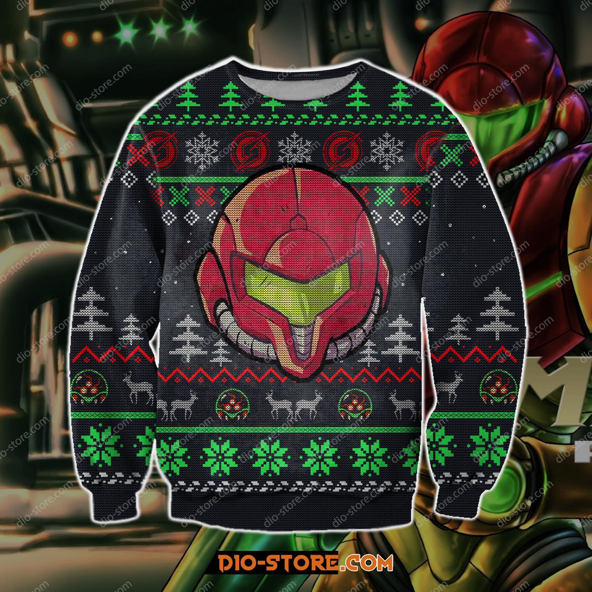 Metroid Game 3D Knitting Pattern Print Ugly Christmas Sweater Hoodie All Over Printed Cint10195