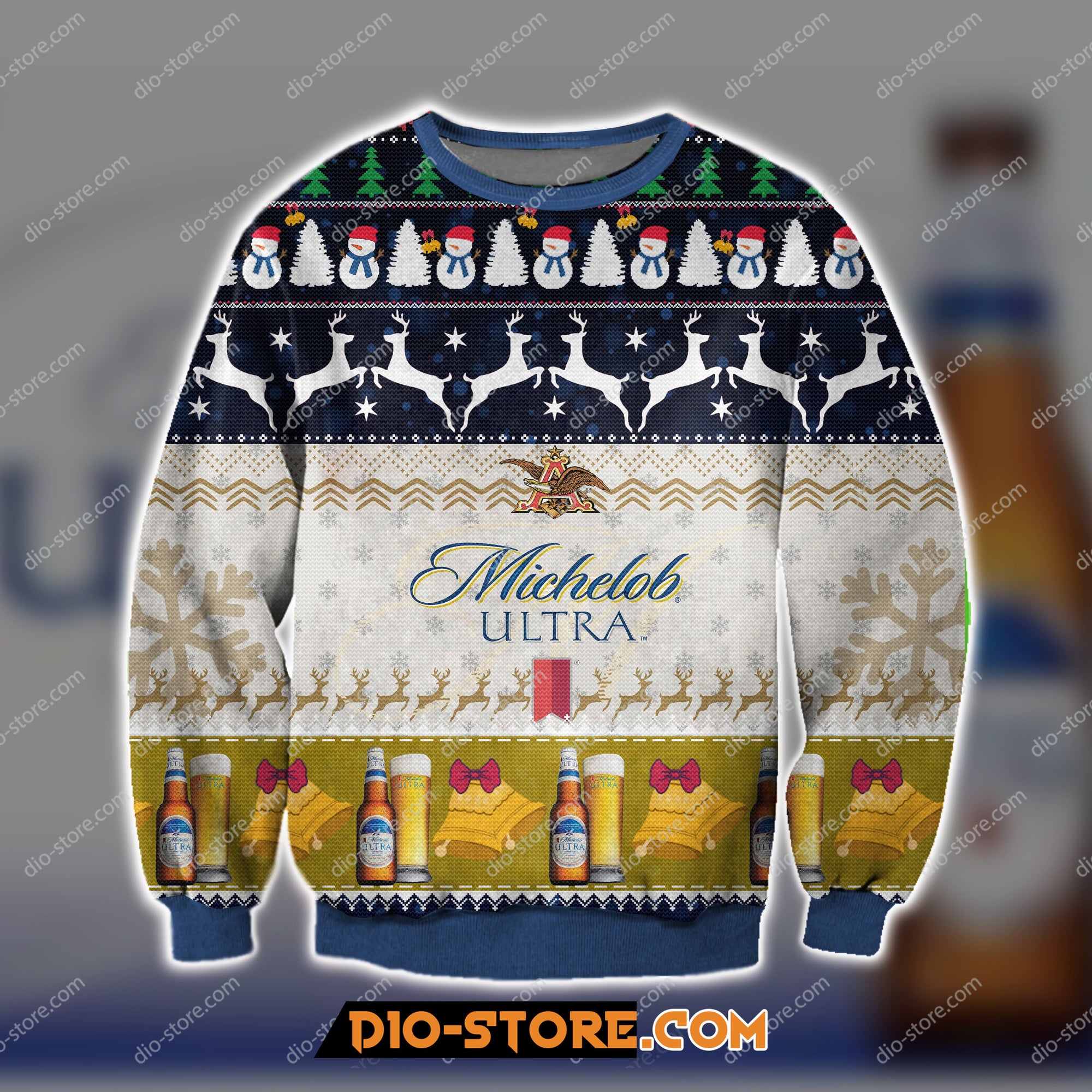 Michelob Ultra Beer Knitting Pattern 3D Print Ugly Sweatshirt Hoodie All Over Printed Cint10404