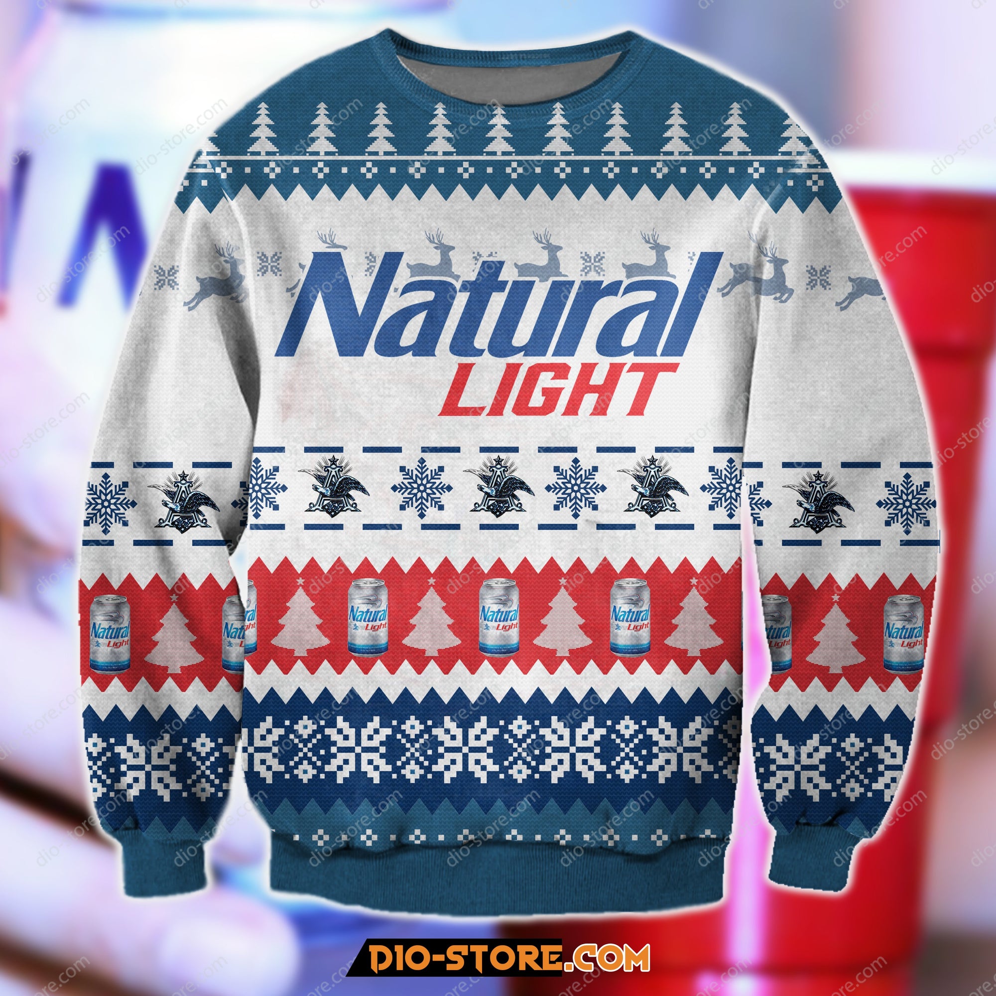Natural Light Knitting Pattern 3D All Over Print Ugly Christmas Sweater Hoodie All Over Printed Cint10266