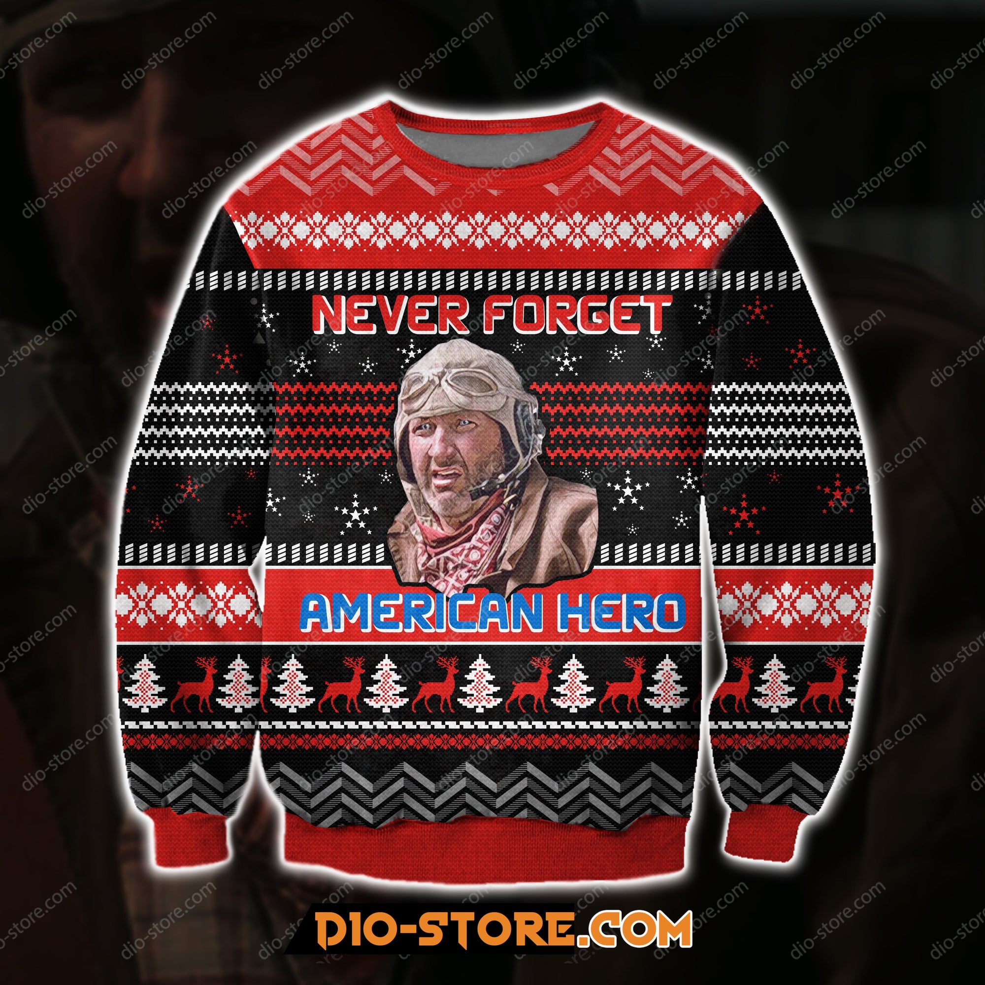 Never Forget American Hero Knitting Pattern 3D Print Ugly Christmas Sweater Hoodie All Over Printed Cint10233 Never Forget American Hero Knitting Pattern 3D Print Ugly Christmas Sweater Hoodie All Over Printed Cint10233
