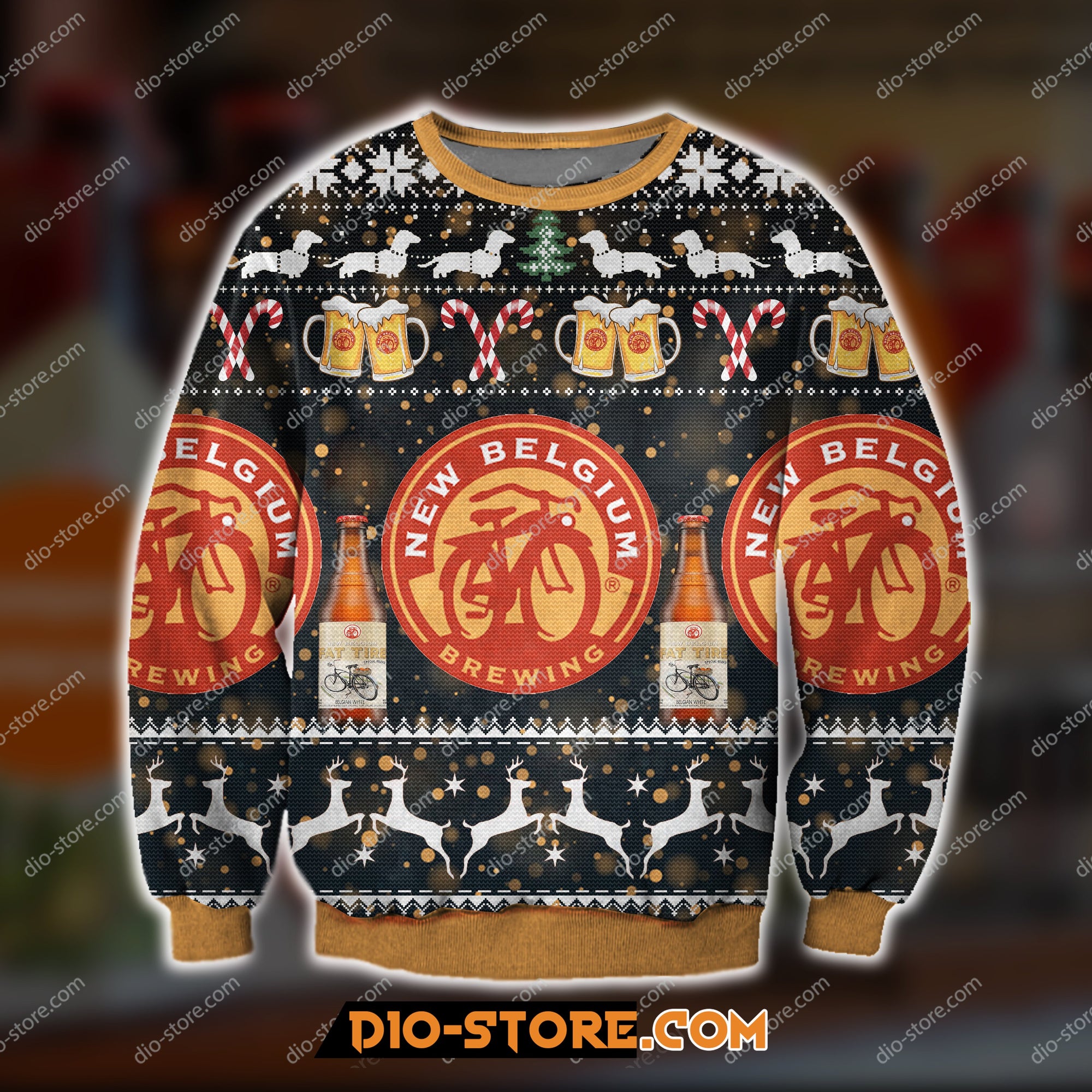 Belgium Brewing Knitting Pattern 3D Print Ugly Sweatshirt Hoodie All Over Printed Cint10417