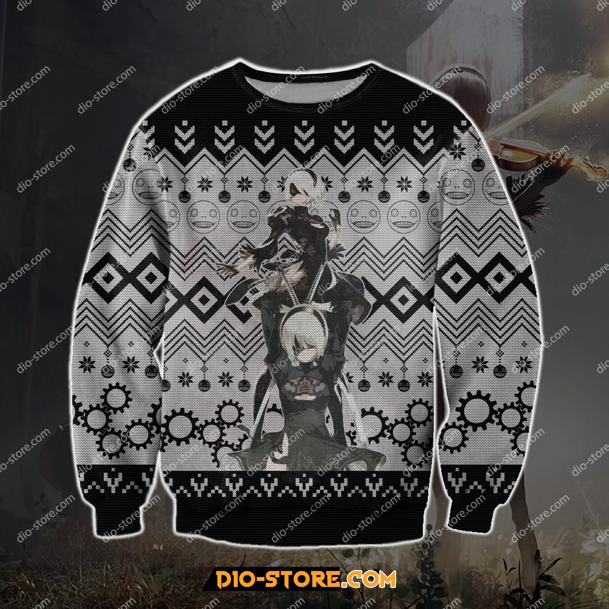 Nier Automata 3D Print Ugly Christmas Sweatshirt Hoodie All Over Printed Cint10134