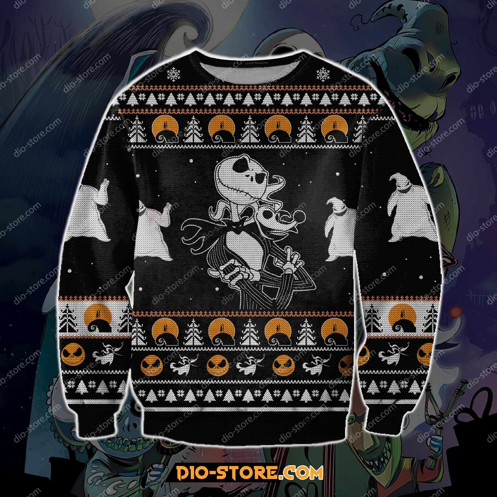 Nightmare Before Xmas 3D Print Ugly Sweatshirt Hoodie All Over Printed Cint10098