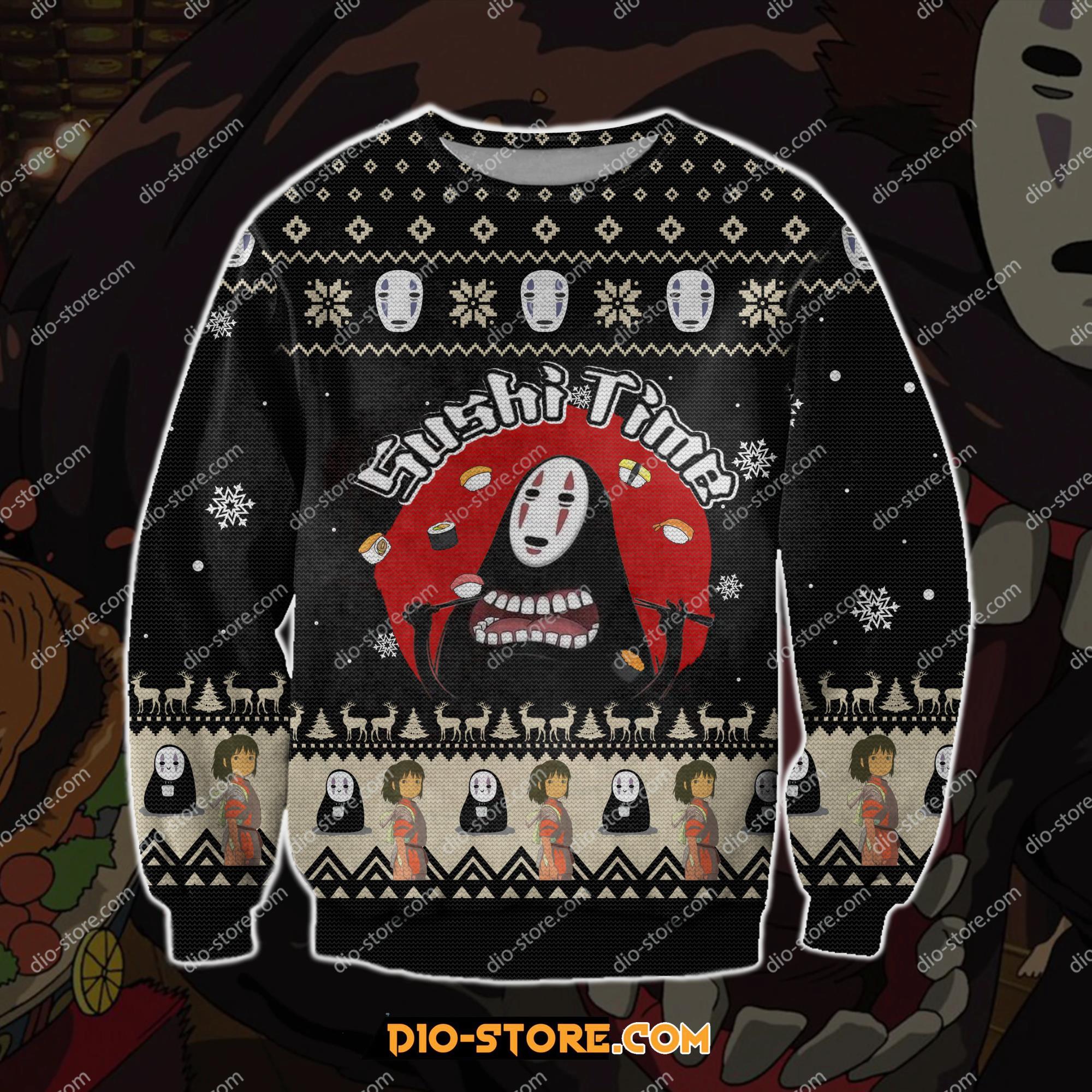 No-Face Spirited Away 3D Print Ugly Christmas Sweater Hoodie All Over Printed Cint10147