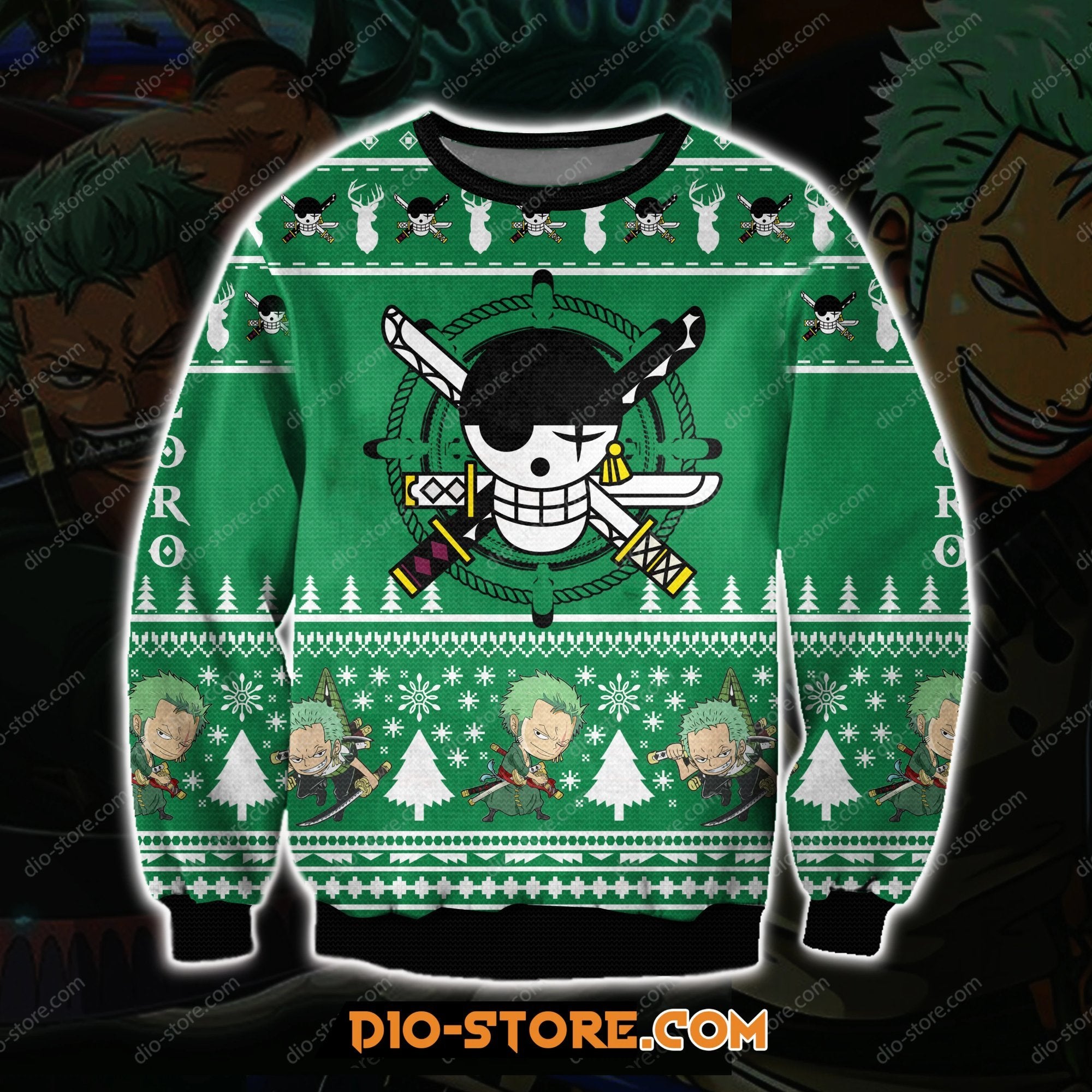 One Piece Zoro 3D Print Ugly Christmas Sweatshirt Hoodie All Over Printed Cint10039