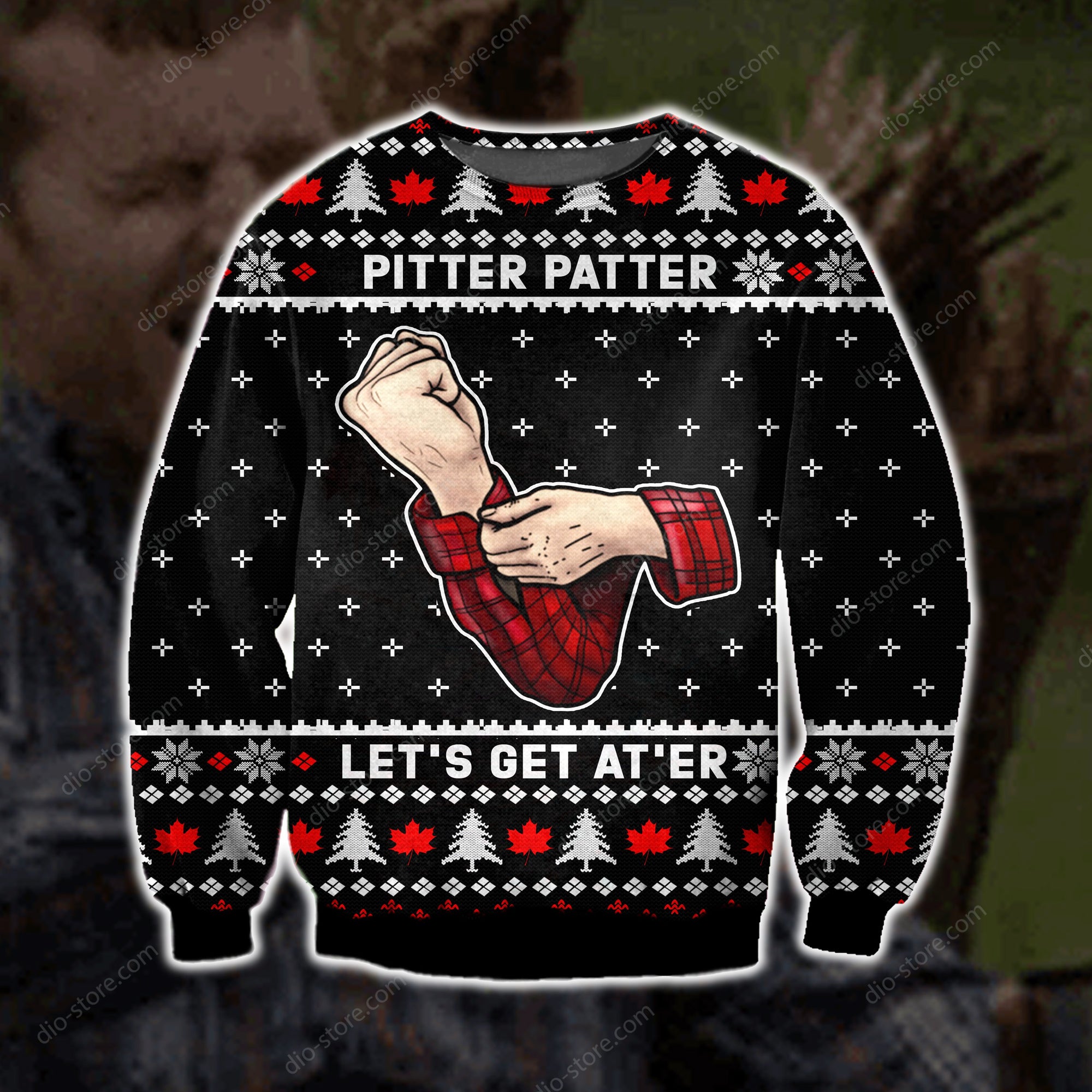 Pittter Patter Knitting Pattern 3D Print Ugly Sweater Hoodie All Over Printed Cint10534
