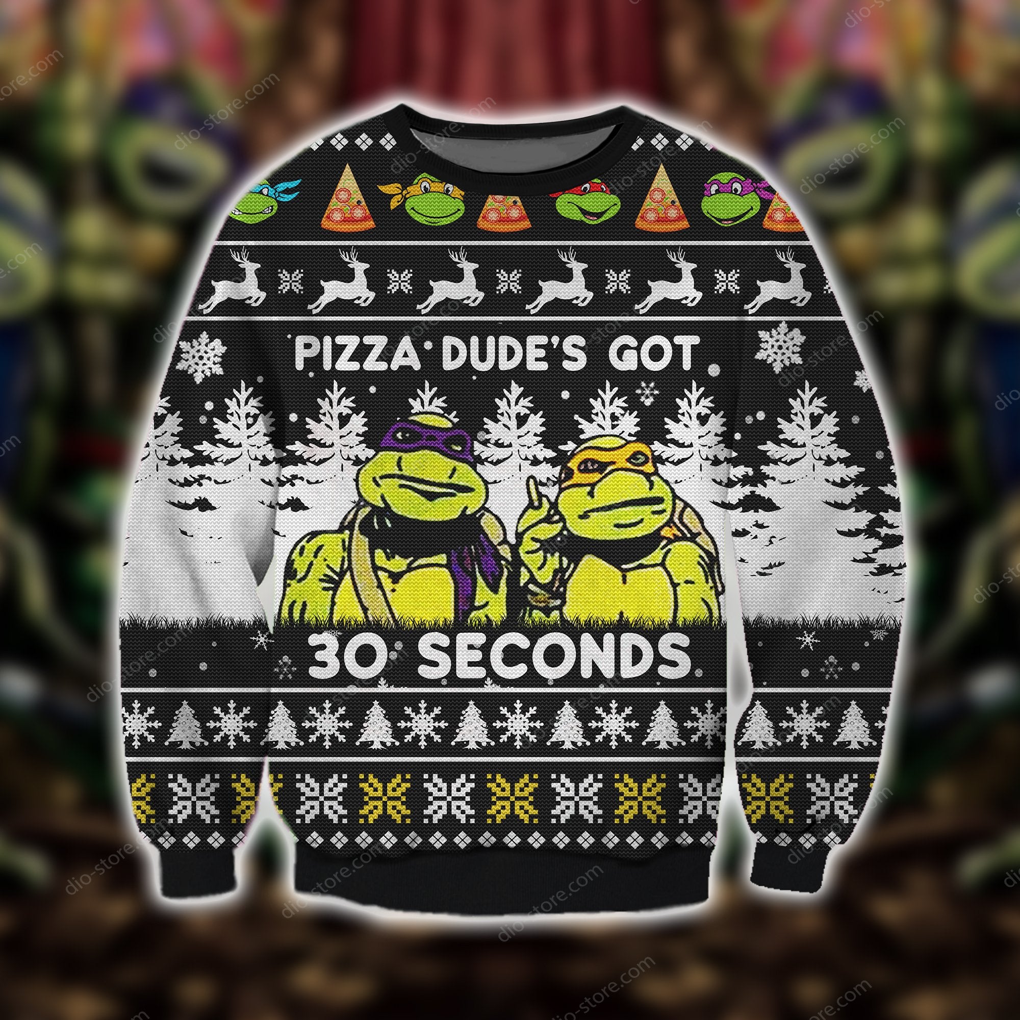 Pizza Dudes Got 30 Seconds Knitting Pattern 3D Print Ugly Sweater Hoodie All Over Printed Cint10560 Pizza Dudes Got 30 Seconds Knitting Pattern 3D Print Ugly Sweater Hoodie All Over Printed Cint10560