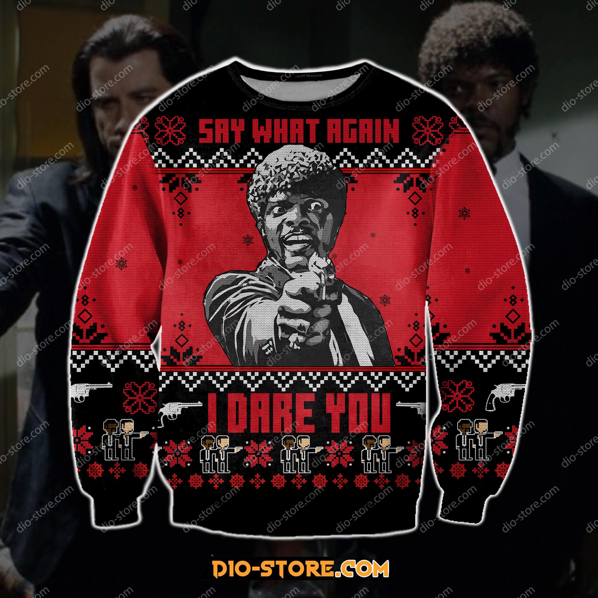 Pulp Fiction 3D Print Ugly Christmas Sweatshirt Hoodie All Over Printed Cint10102
