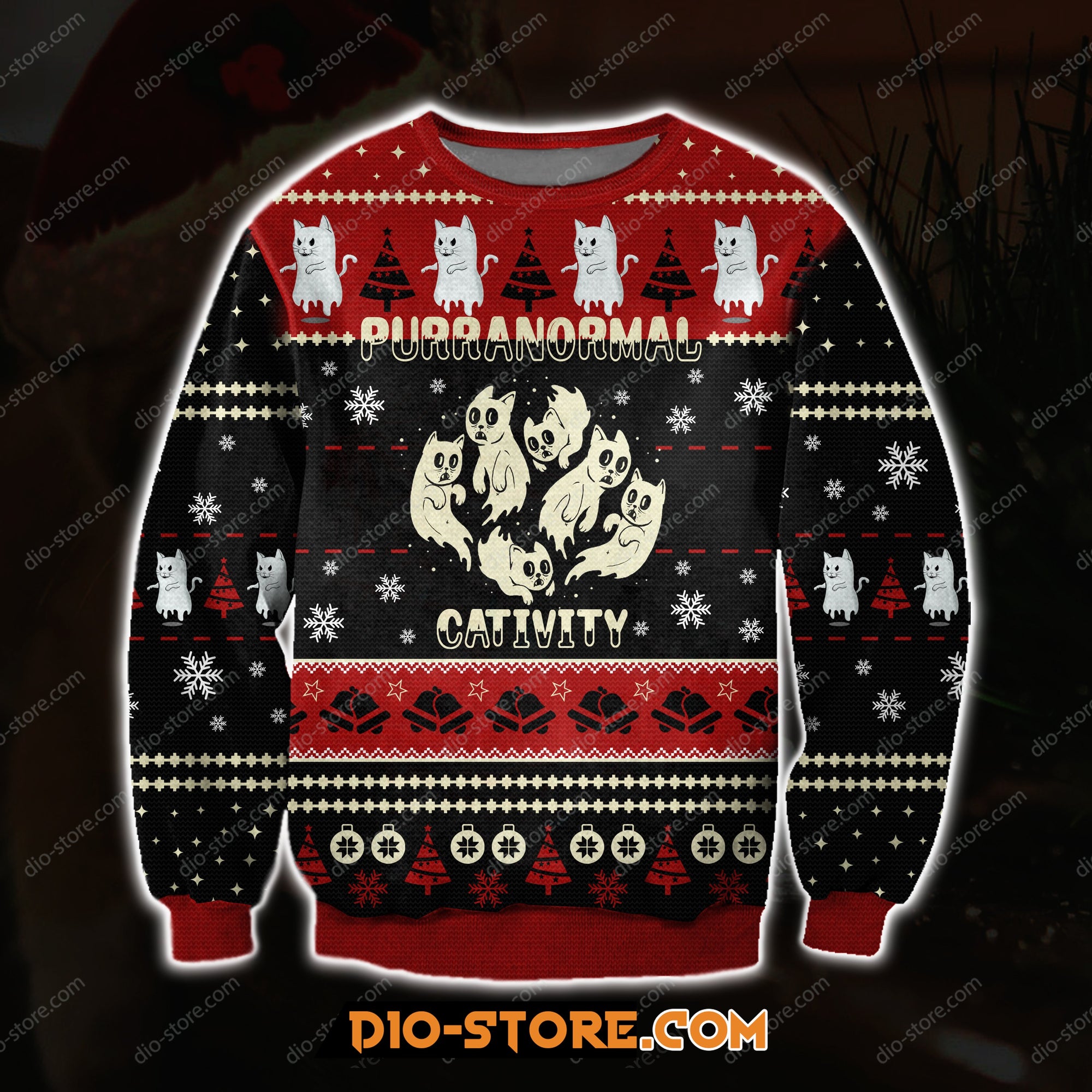 Purranormal Cativity 3D All Over Print Ugly Christmas Sweater Hoodie All Over Printed Cint10204