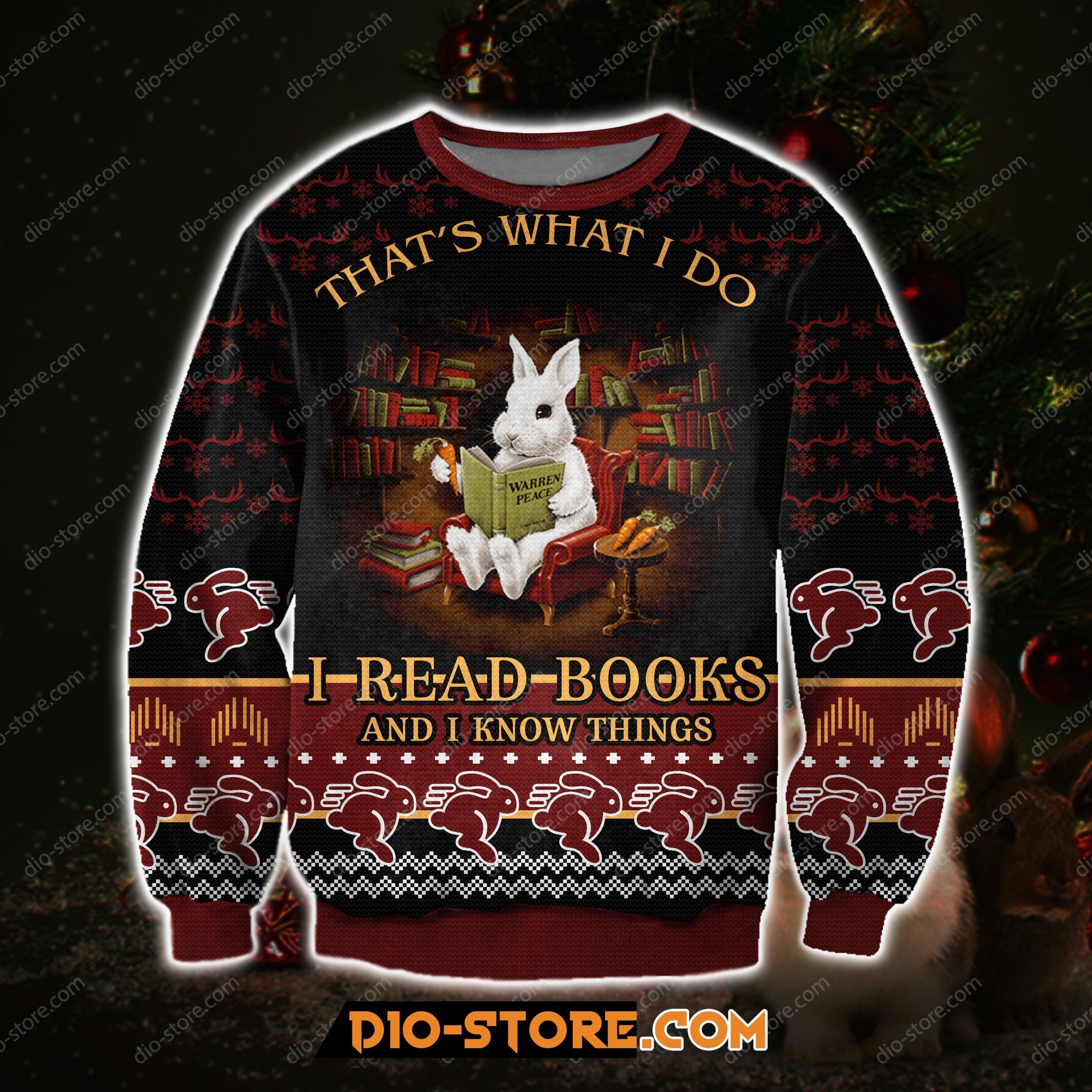 Rabbit Thats What I Do 3D Print Ugly Christmas Sweater Hoodie All Over Printed Cint10139 Rabbit Thats What I Do 3D Print Ugly Christmas Sweater Hoodie All Over Printed Cint10139