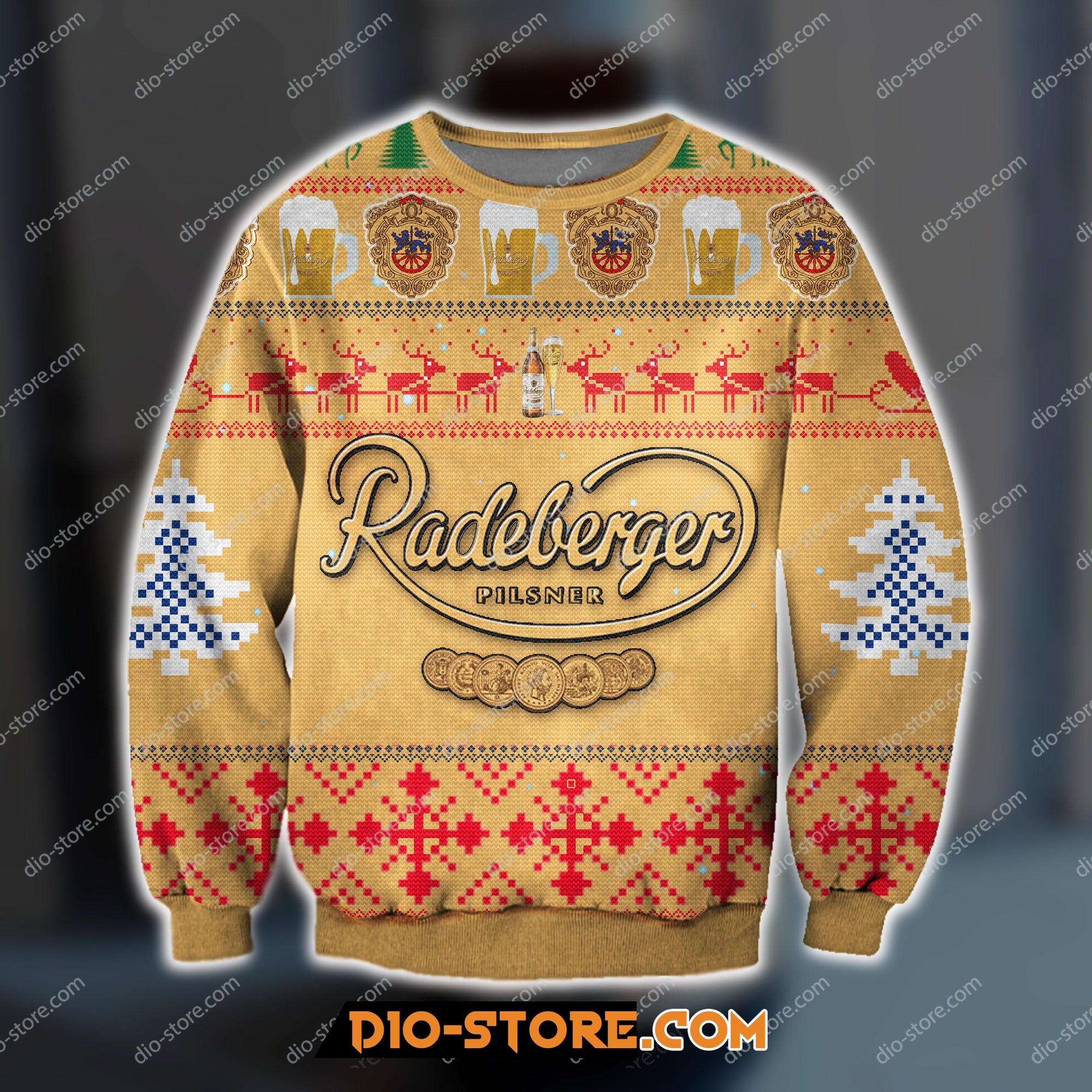 Radeberger Pilsner Beer Knitting Pattern 3D Print Ugly Sweatshirt Hoodie All Over Printed Cint10413