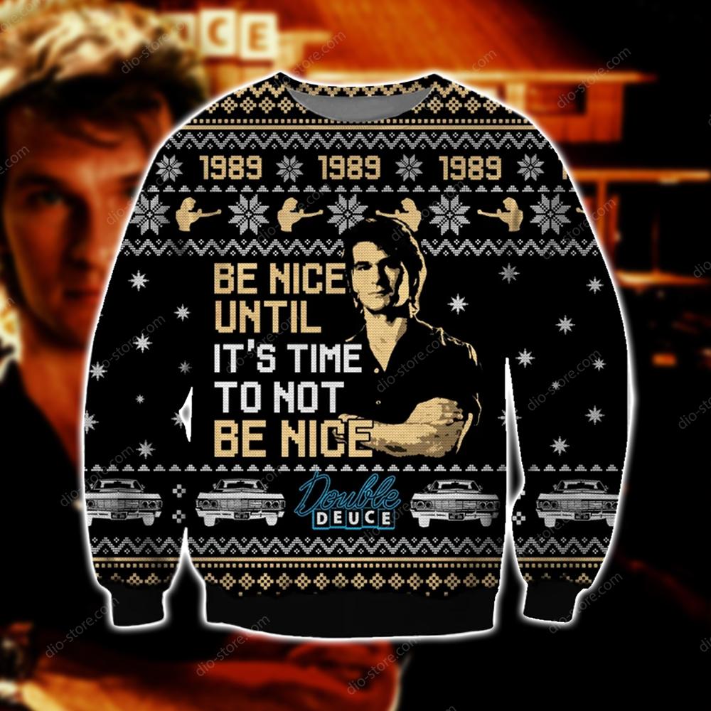 Road House Knitting Pattern 3D Print Ugly Christmas Sweater Hoodie All Over Printed Cint10615
