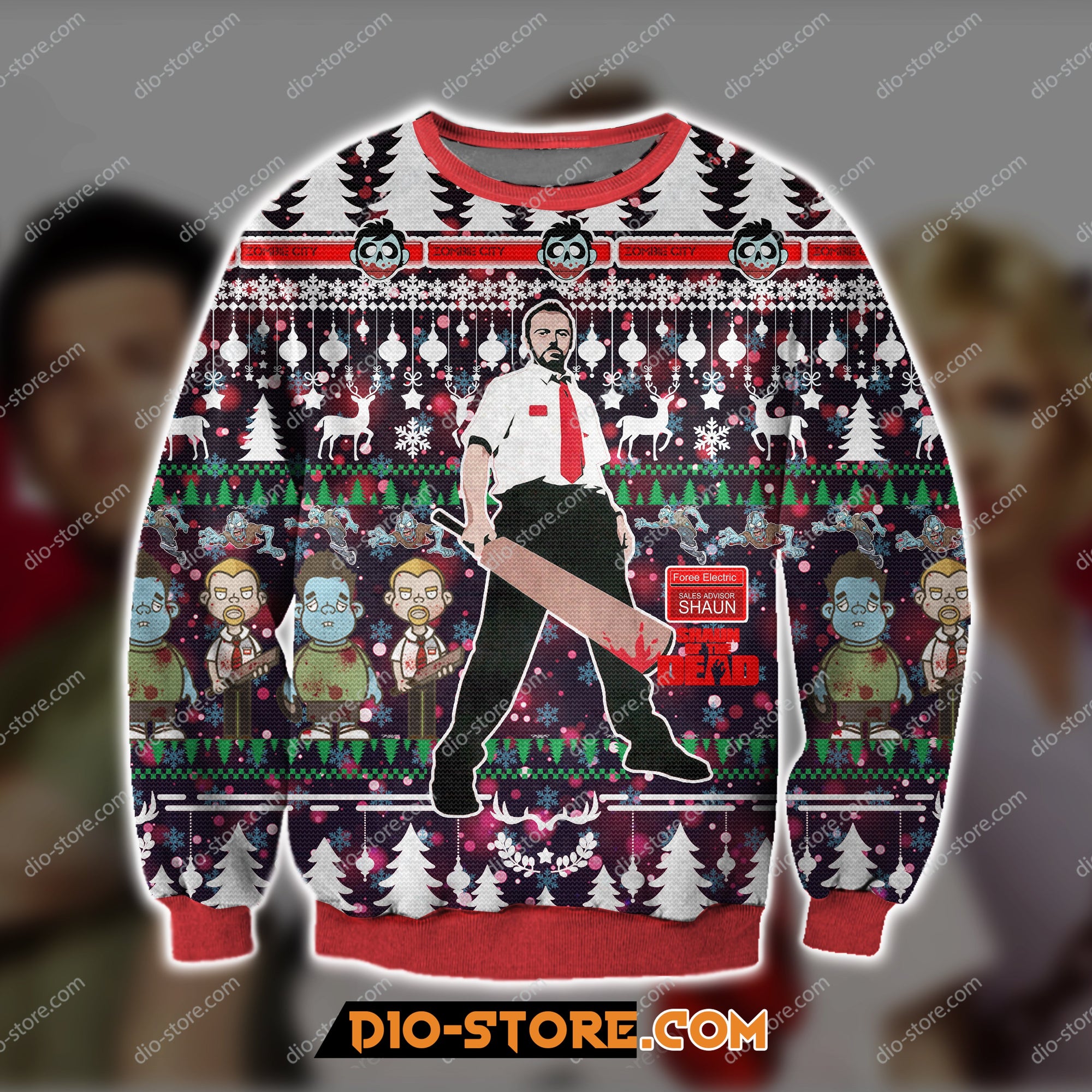 Shaun Of The Dead 2004 3D Print Ugly Christmas Sweater Hoodie All Over Printed Cint10312