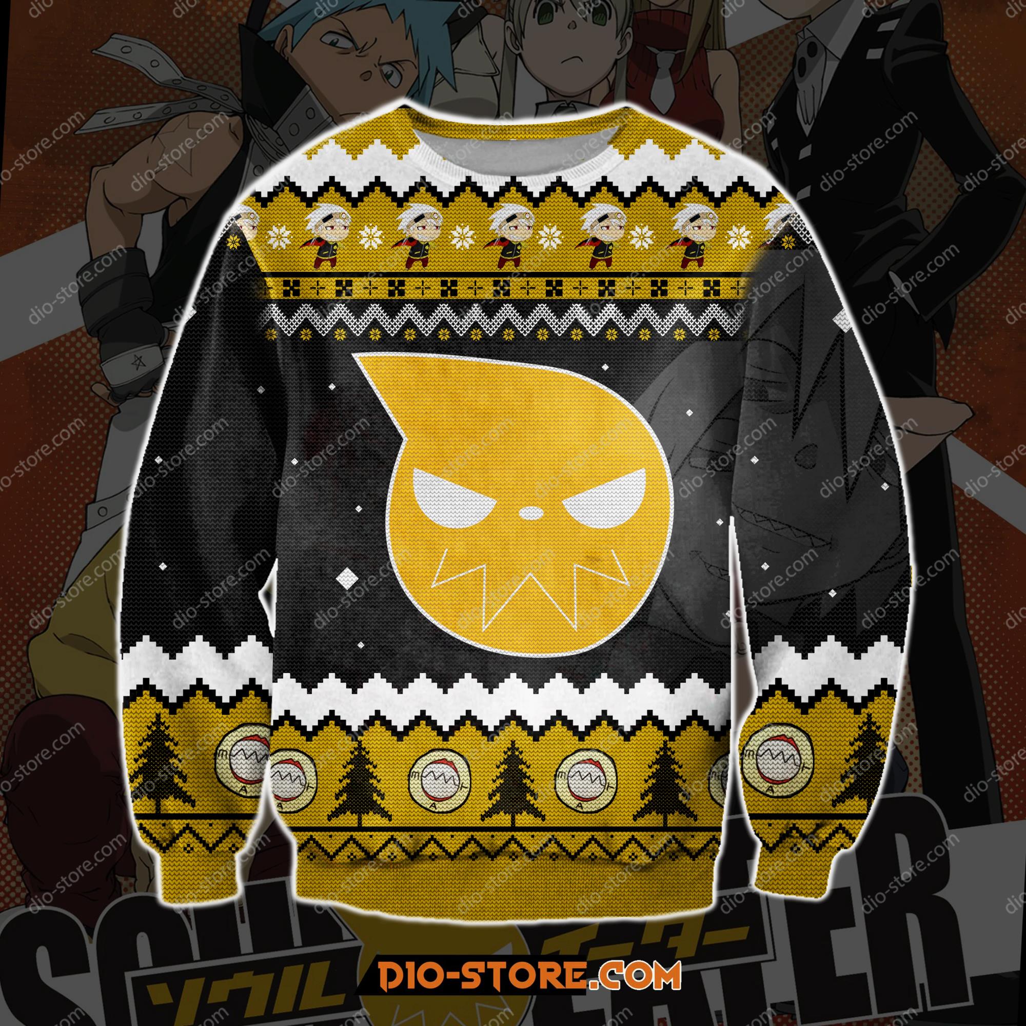 Soul Eater 3D Knitting Pattern Print Ugly Christmas Sweater Hoodie All Over Printed Cint10145
