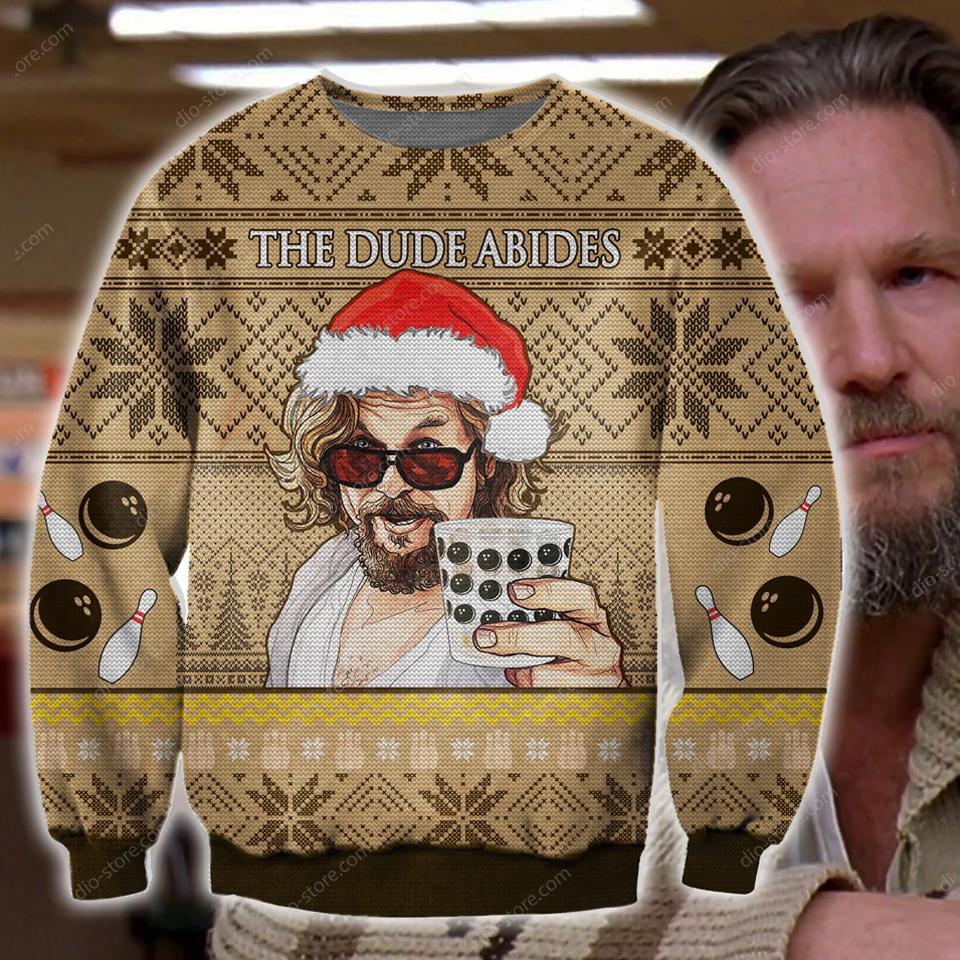 The Dude Abides Knitting Pattern 3D Print Ugly Christmas Sweater Hoodie All Over Printed Cint10701 The Dude Abides Knitting Pattern 3D Print Ugly Christmas Sweater Hoodie All Over Printed Cint10701
