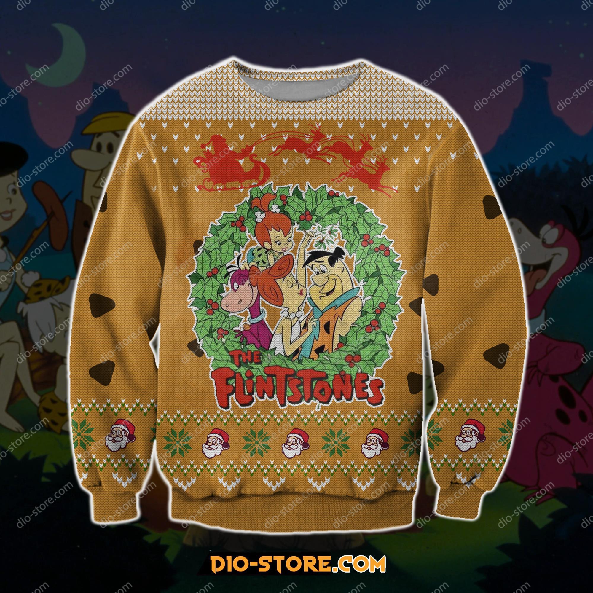 The Flintstones 3D Print Ugly Christmas Sweatshirt Hoodie All Over Printed Cint10091 The Flintstones 3D Print Ugly Christmas Sweatshirt Hoodie All Over Printed Cint10091