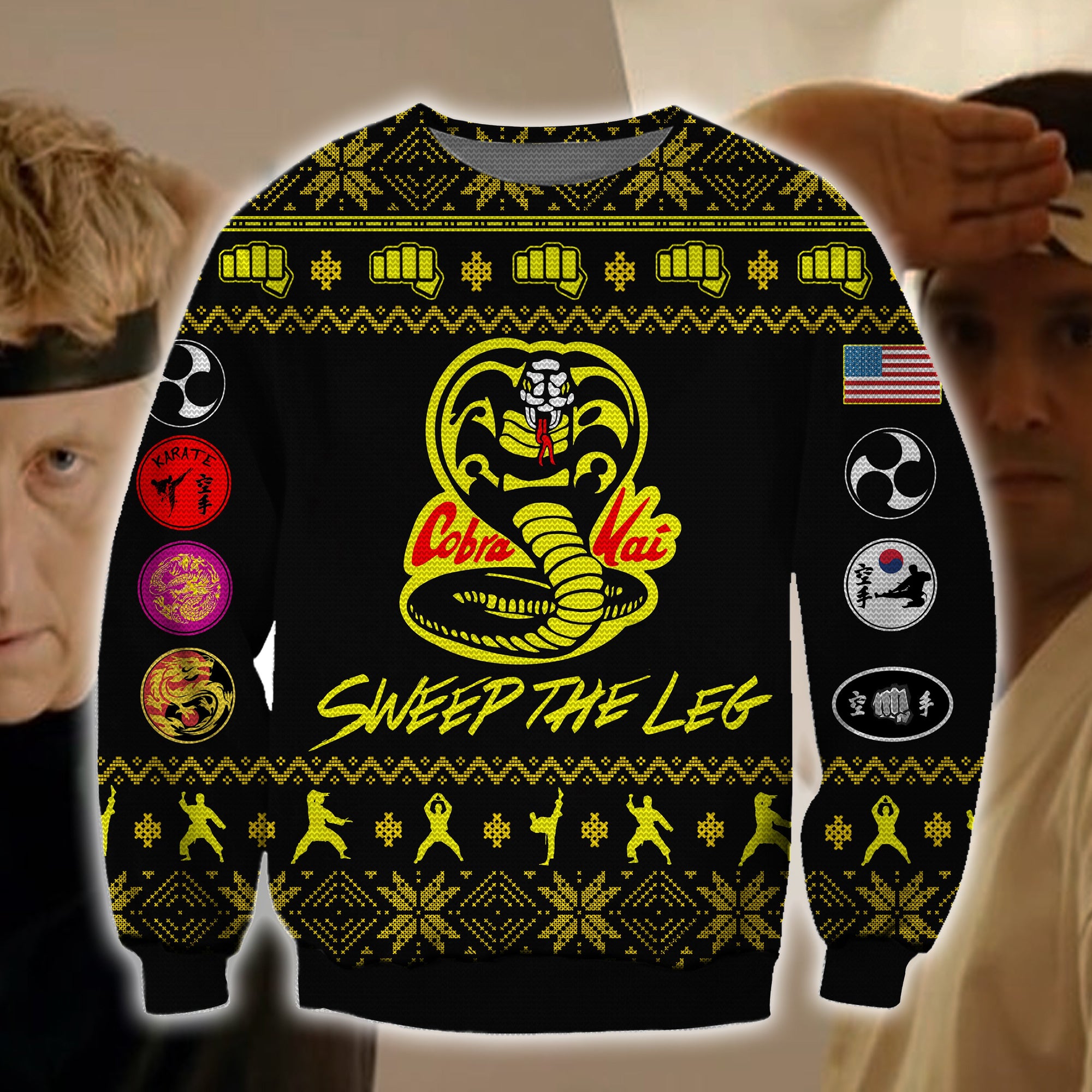 The Karate Kid 3D Print Ugly Christmas Sweatshirt Hoodie All Over Printed Cint10320