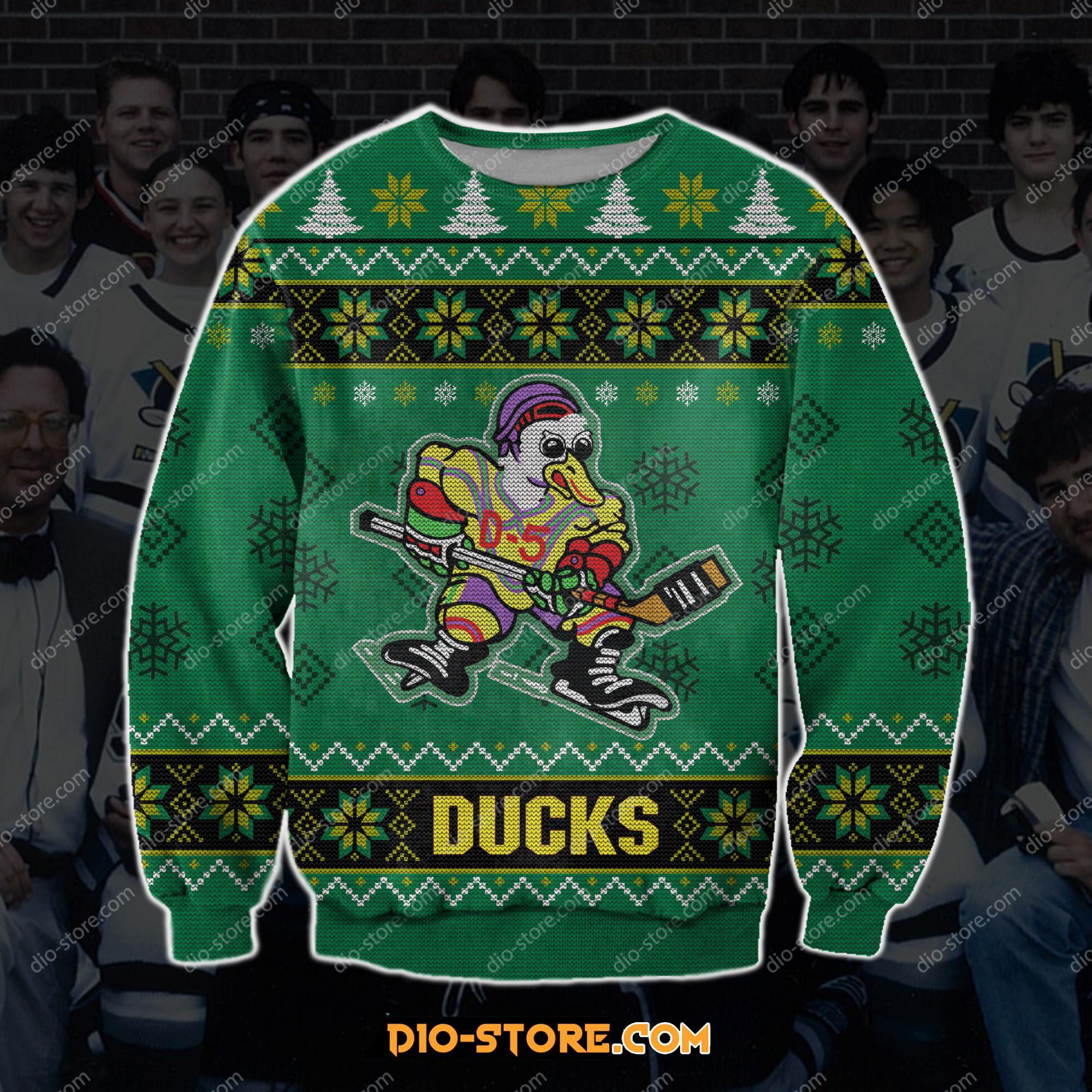 The Mighty Ducks 3D Print Ugly Christmas Sweater Hoodie All Over Printed Cint10089