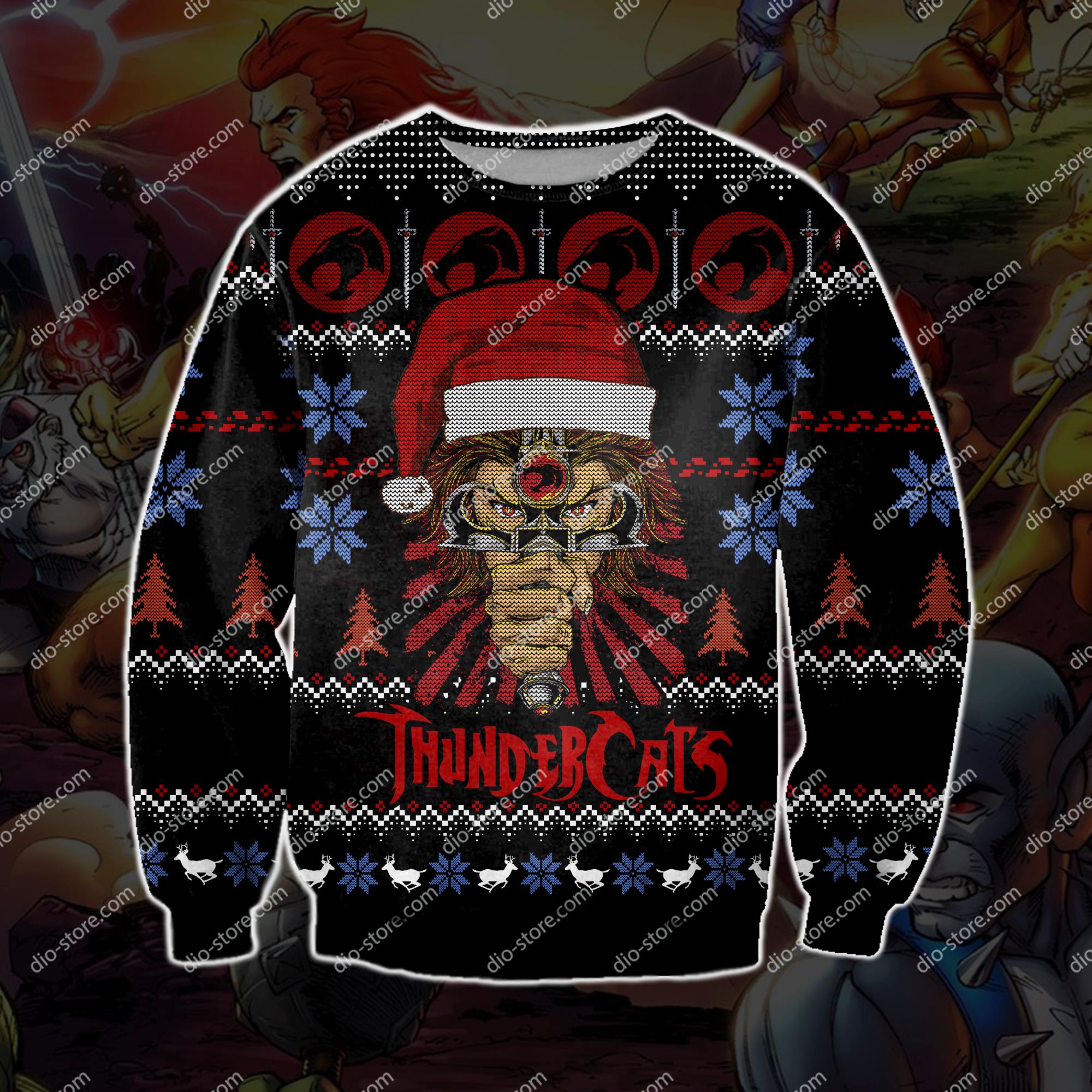 Thundercats Knitting Pattern 3D Print Ugly Christmas Sweatshirt Hoodie All Over Printed Cint10306 Thundercats Knitting Pattern 3D Print Ugly Christmas Sweatshirt Hoodie All Over Printed Cint10306