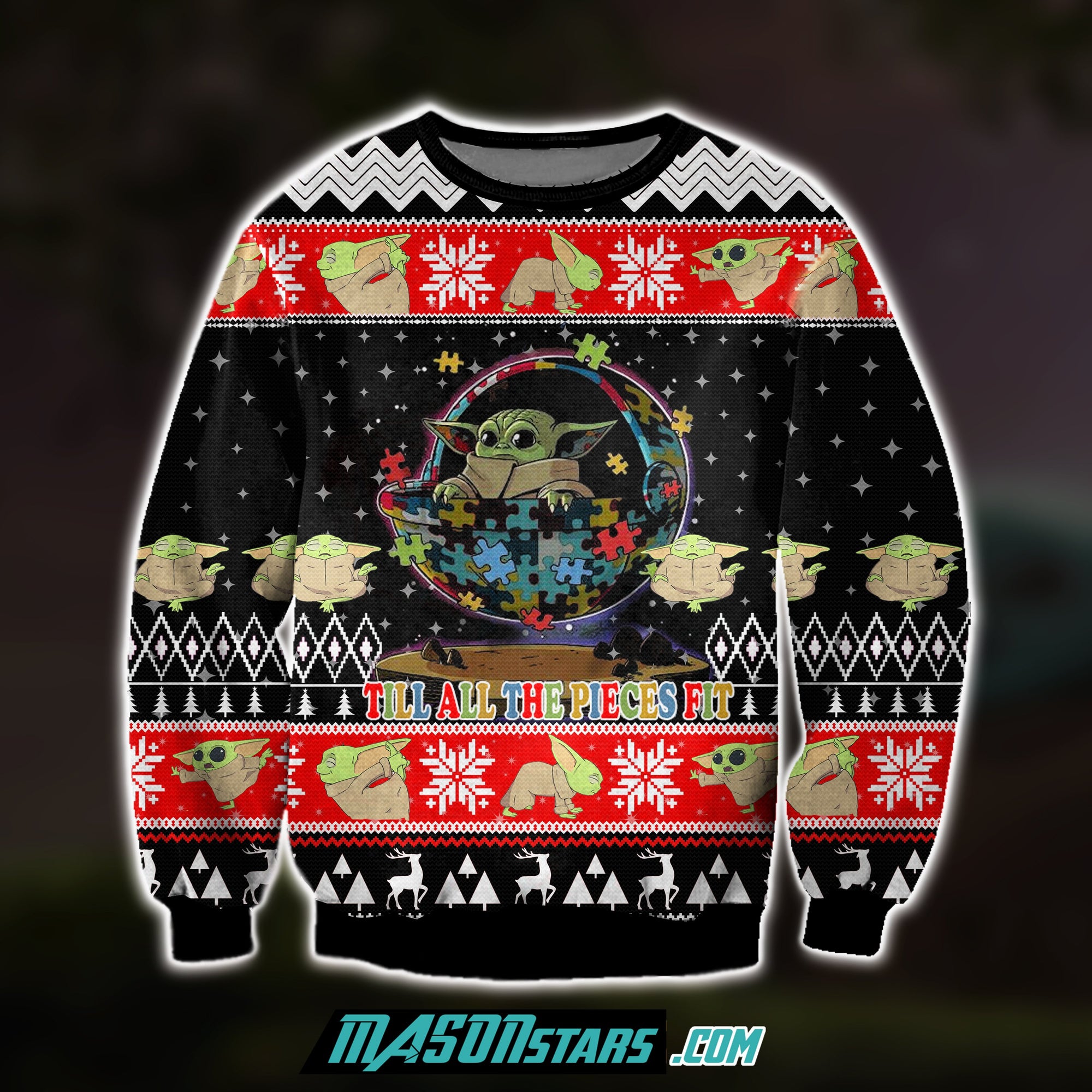 Till All The Pieces Fit 3D Print Ugly Christmas Sweater Hoodie All Over Printed Cint10009