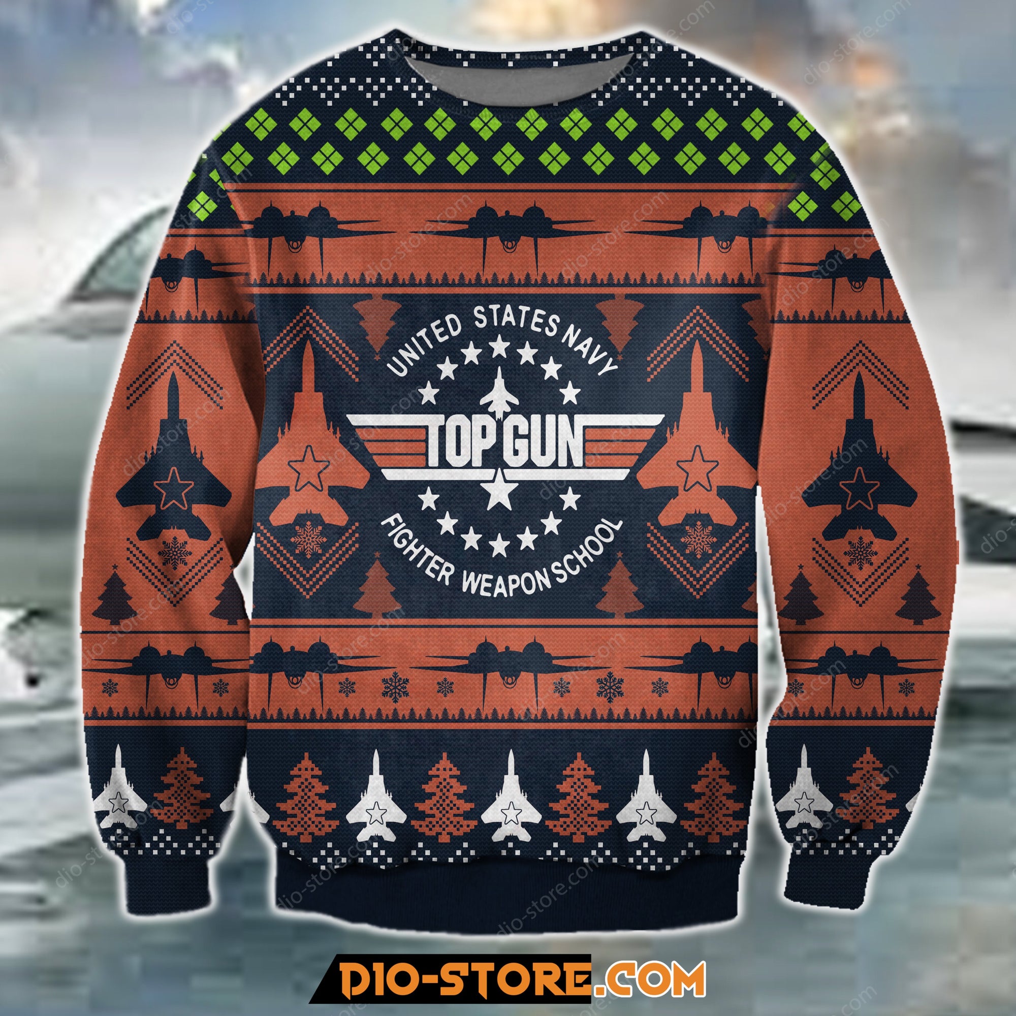 Top Gun 1986 Tom Cruise Knitting Pattern 3D Print Ugly Sweater Hoodie All Over Printed Cint10454