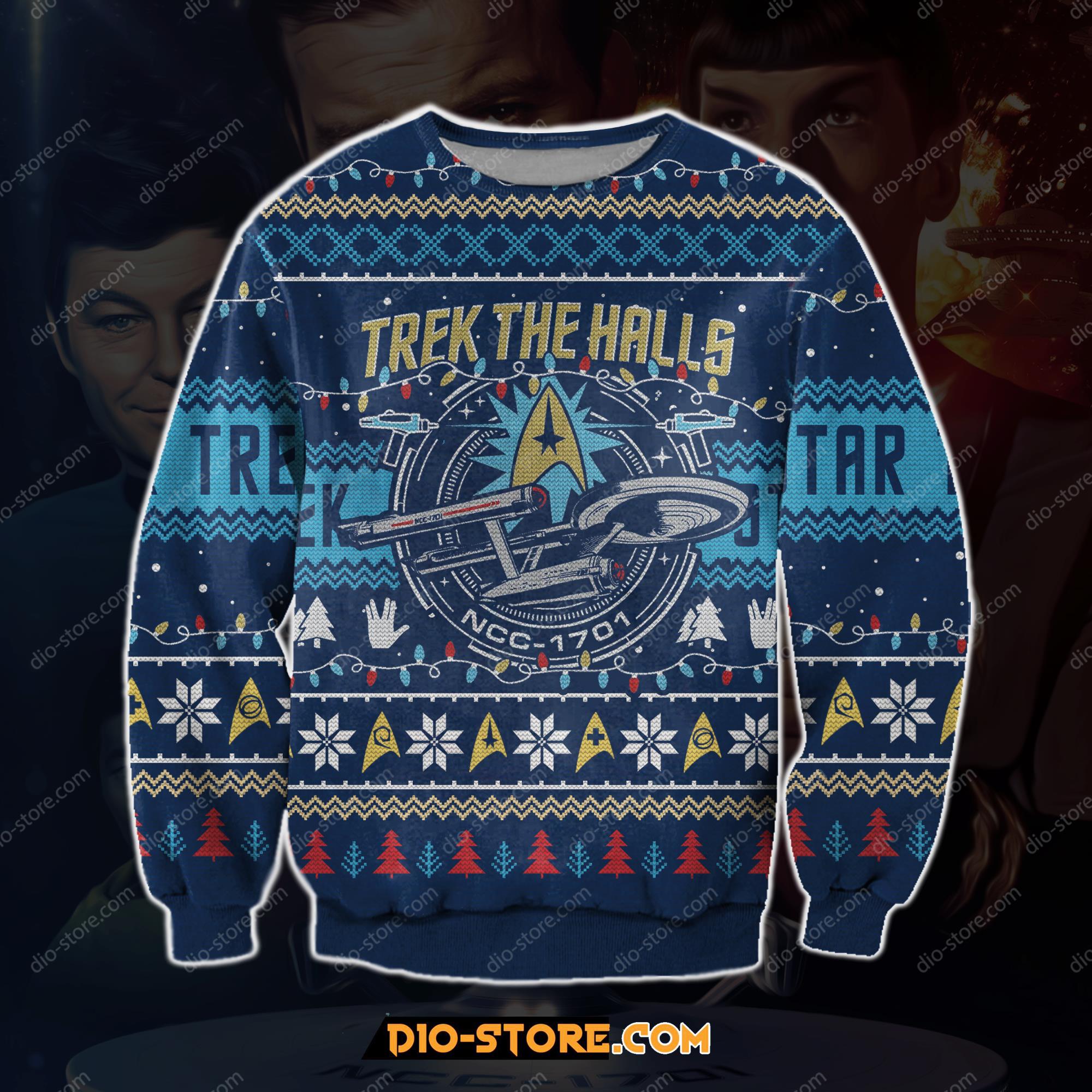 Trek The Halls 3D Print Ugly Christmas Sweatshirt Hoodie All Over Printed Cint10076 Trek The Halls 3D Print Ugly Christmas Sweatshirt Hoodie All Over Printed Cint10076