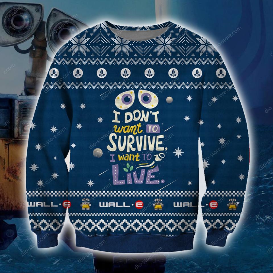 Wall-E Knitting Pattern 3D Print Ugly Christmas Sweater Hoodie All Over Printed Cint10668