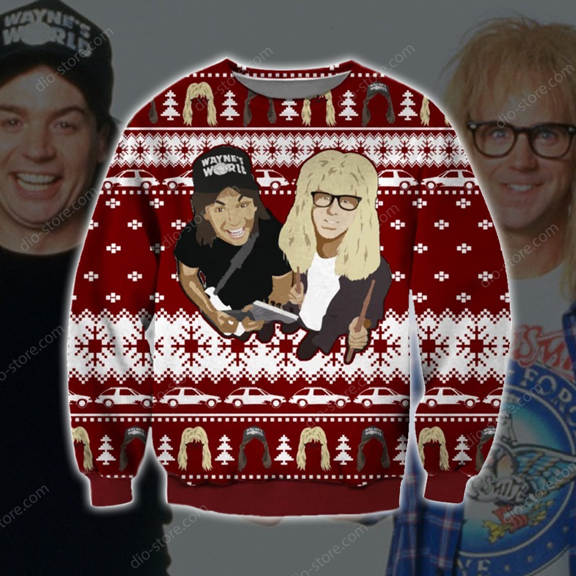 Waynes World Knitting Pattern 3D Print Ugly Christmas Sweater Hoodie All Over Printed Cint10692 1 » Cool Gifts for You - Mfamilygift Waynes World Knitting Pattern 3D Print Ugly Christmas Sweater Hoodie All Over Printed Cint10692 1