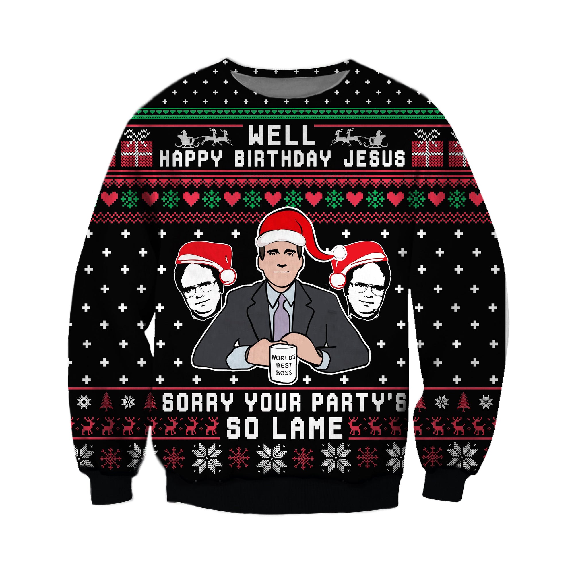 Your Partys So Lame Knitting Pattern 3D Print Ugly Christmas Sweater Hoodie All Over Printed Cint10656 Your Partys So Lame Knitting Pattern 3D Print Ugly Christmas Sweater Hoodie All Over Printed Cint10656