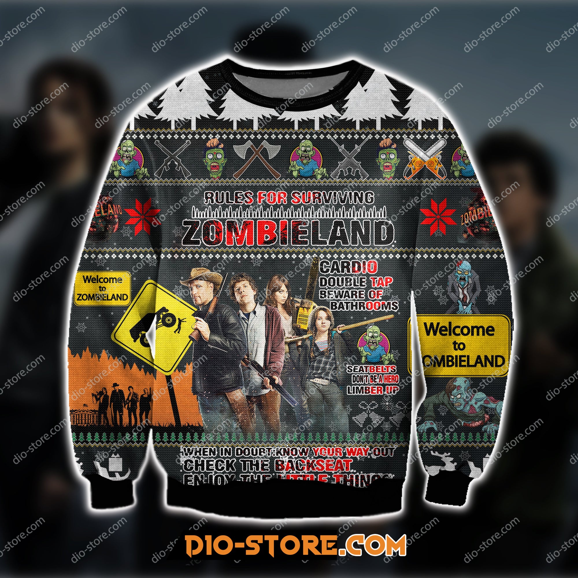 Zombieland Comedy Film 3D Print Ugly Christmas Sweater Hoodie All Over Printed Cint10308 Zombieland Comedy Film 3D Print Ugly Christmas Sweater Hoodie All Over Printed Cint10308