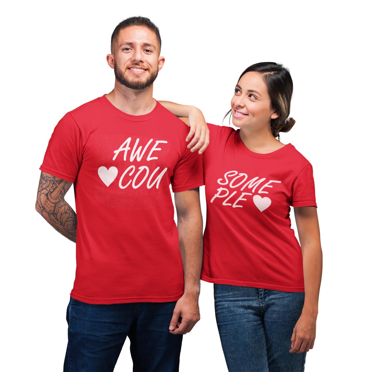 Awesome Couple Matching Gift T-shirt Awesome Couple Matching Gift T-shirt
